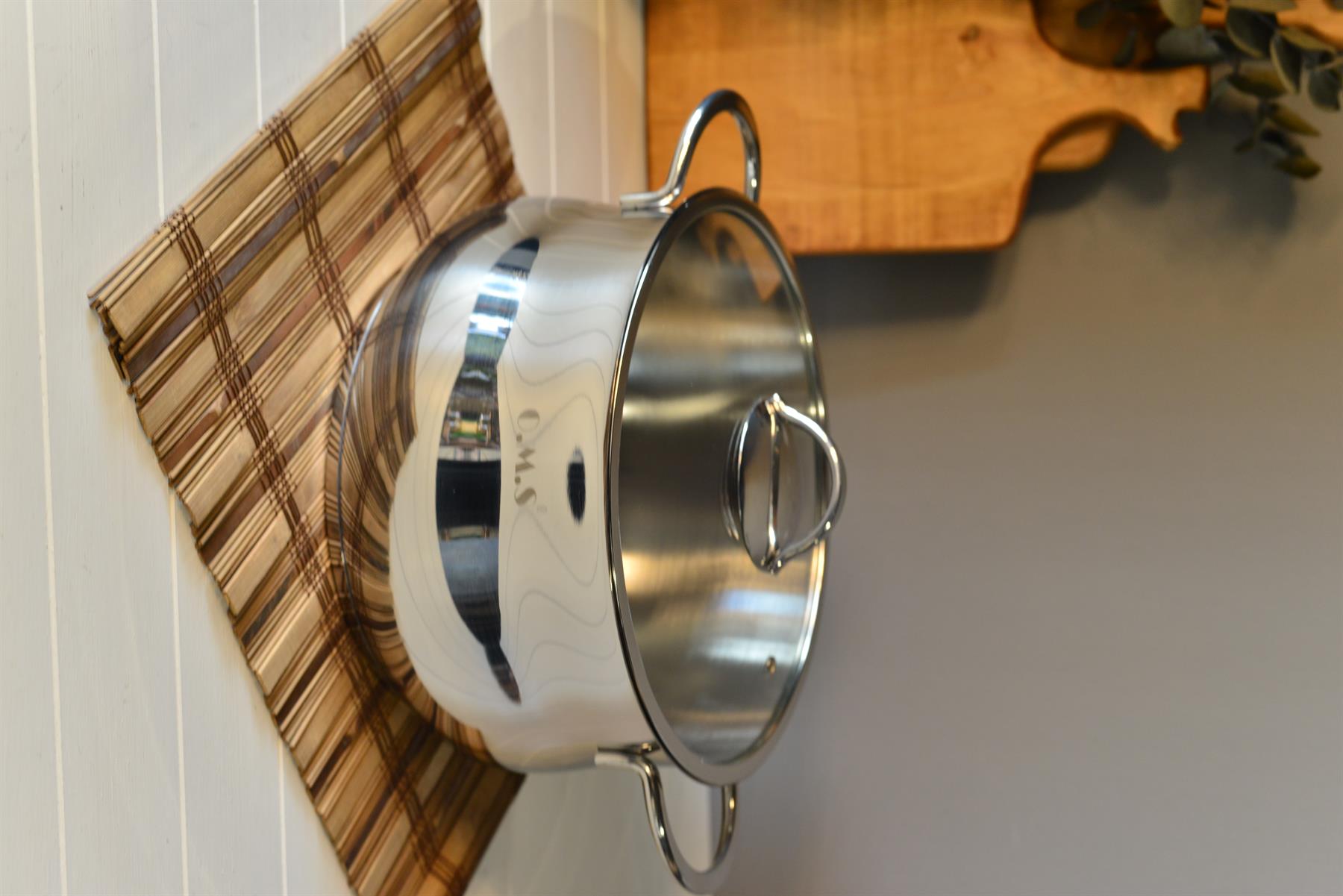 OMS Derin Çelik Tencere - 24 cm