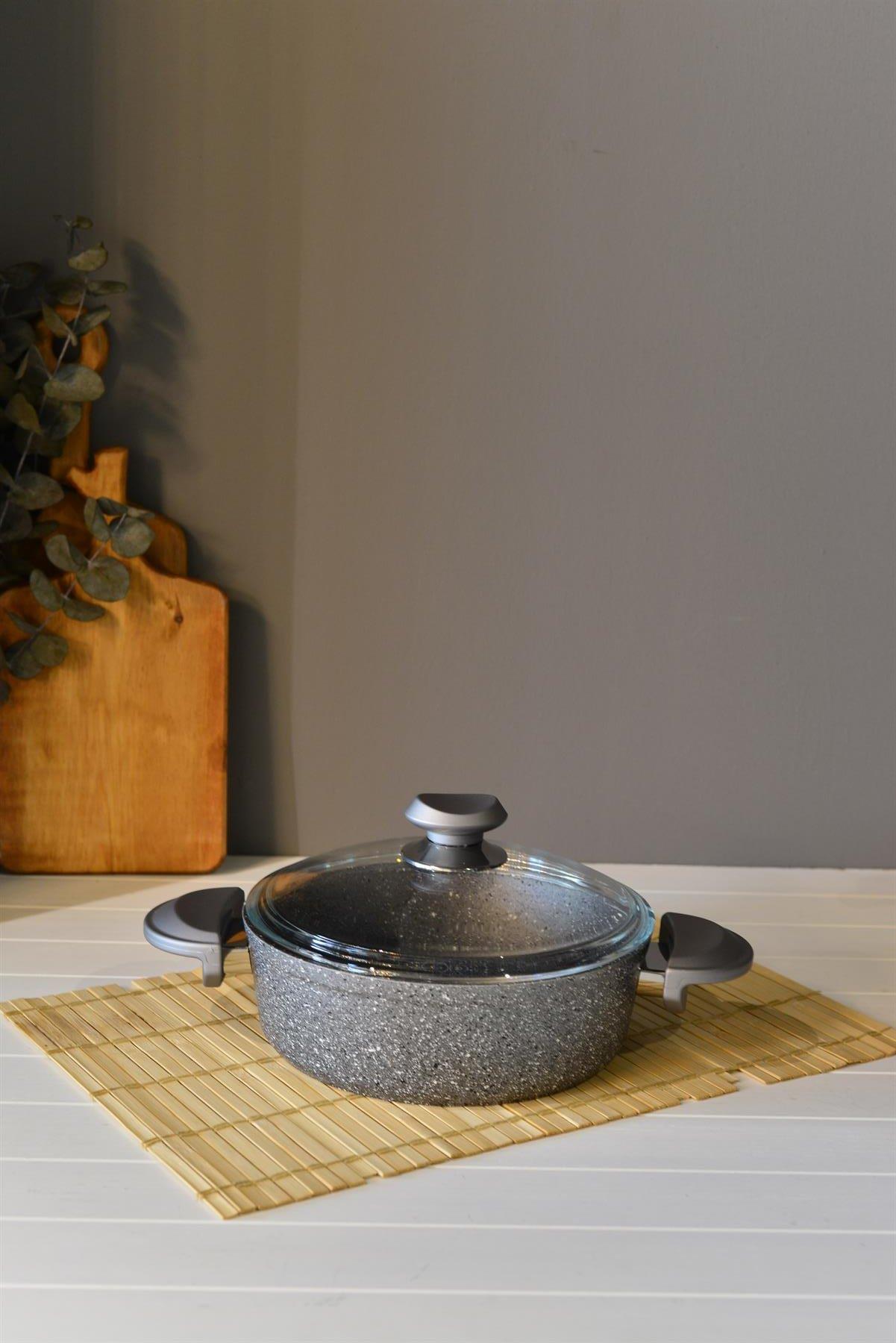 OMS Granit Basık Tencere 24 cm