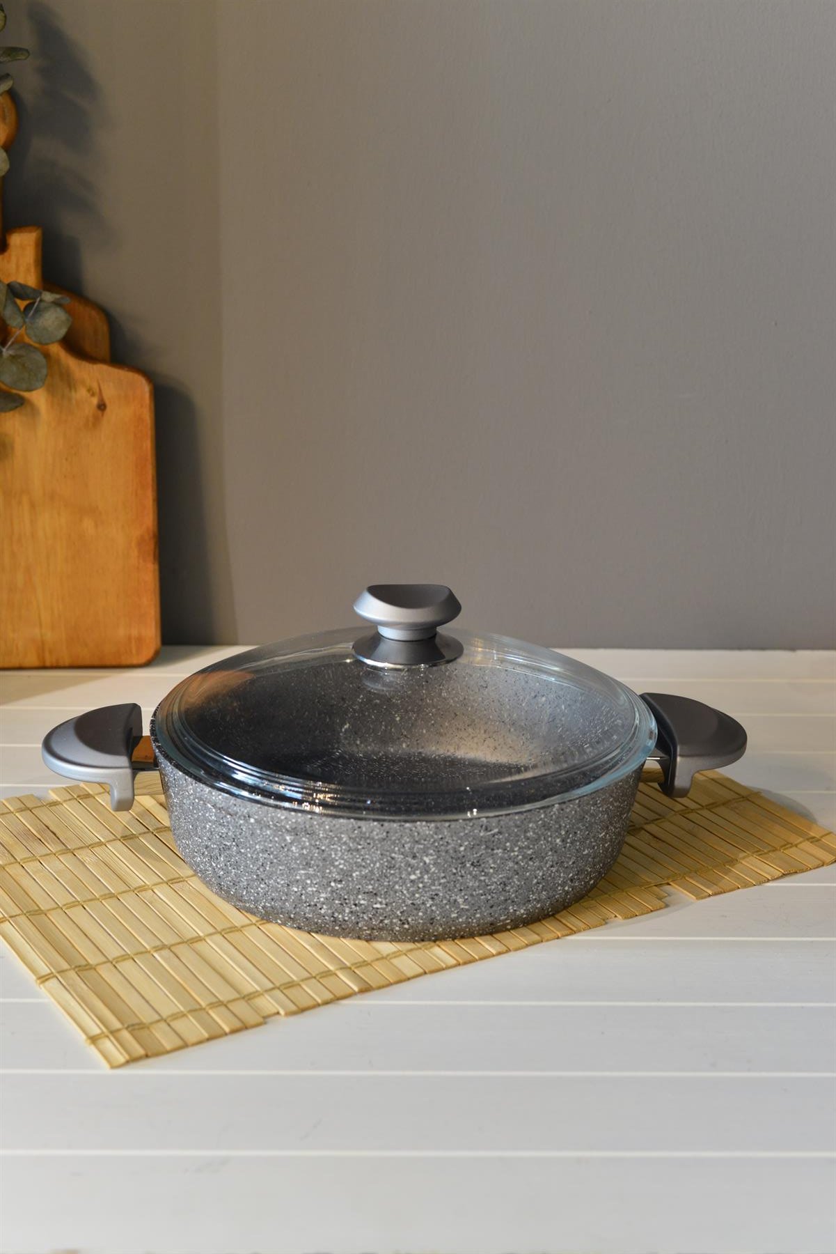 OMS Granit Basık Tencere 26 cm