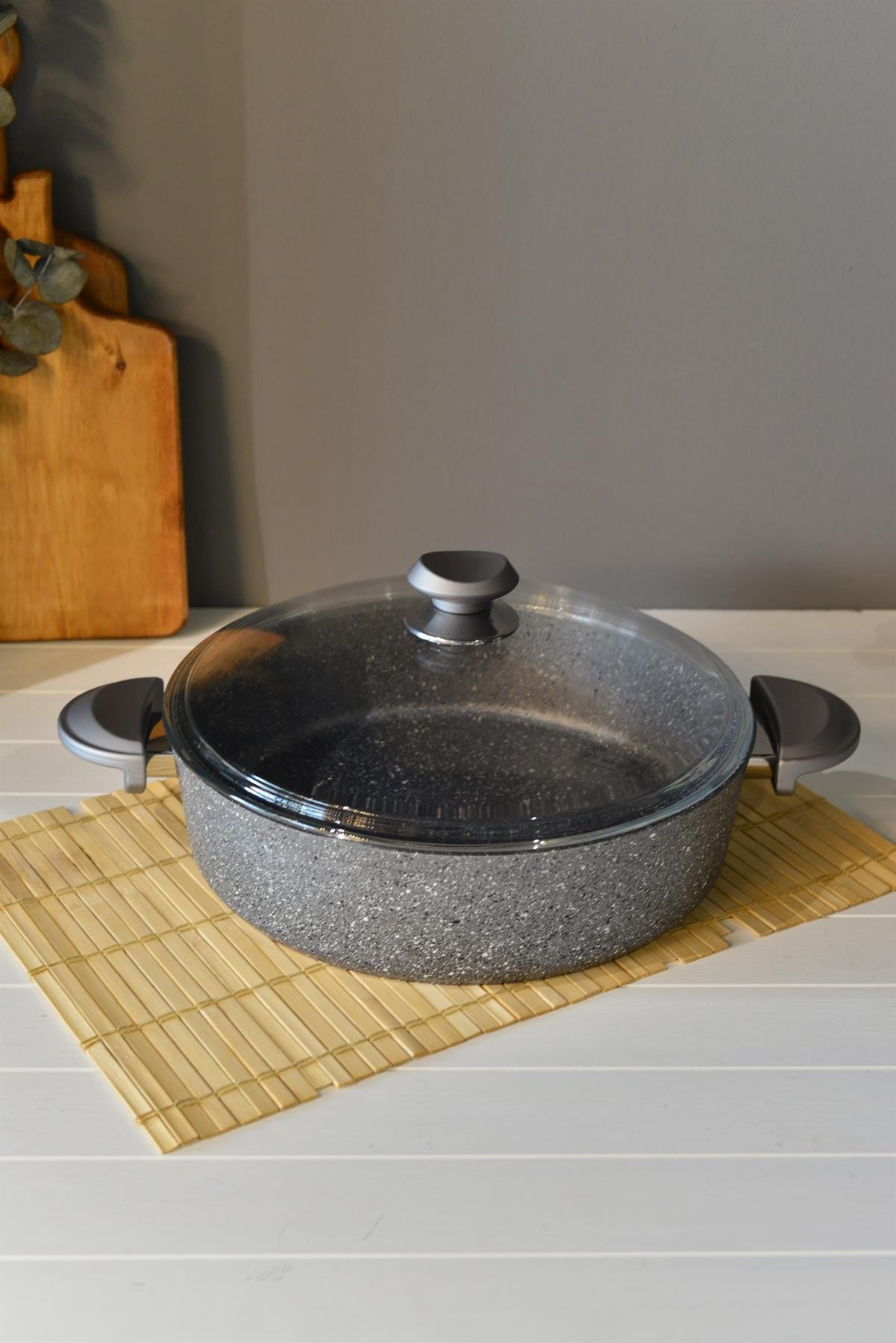 OMS Granit Basık Tencere 32 cm