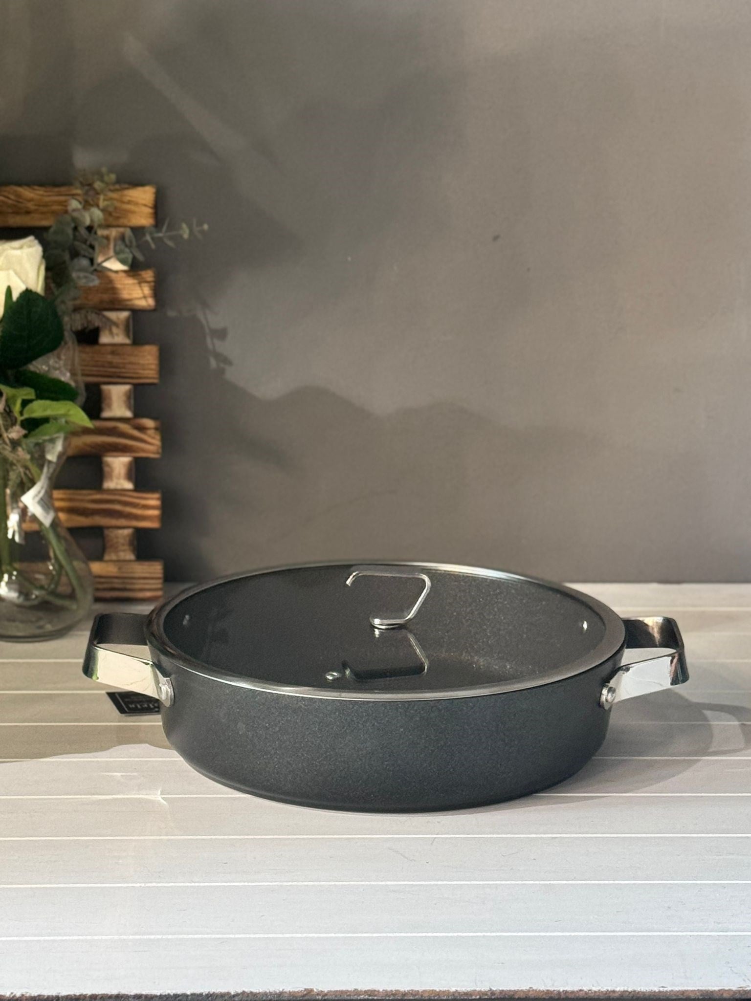 OMS Stone Armor / 10 Yıl Çizilmeme Garantili - 28 cm Basık Tencere