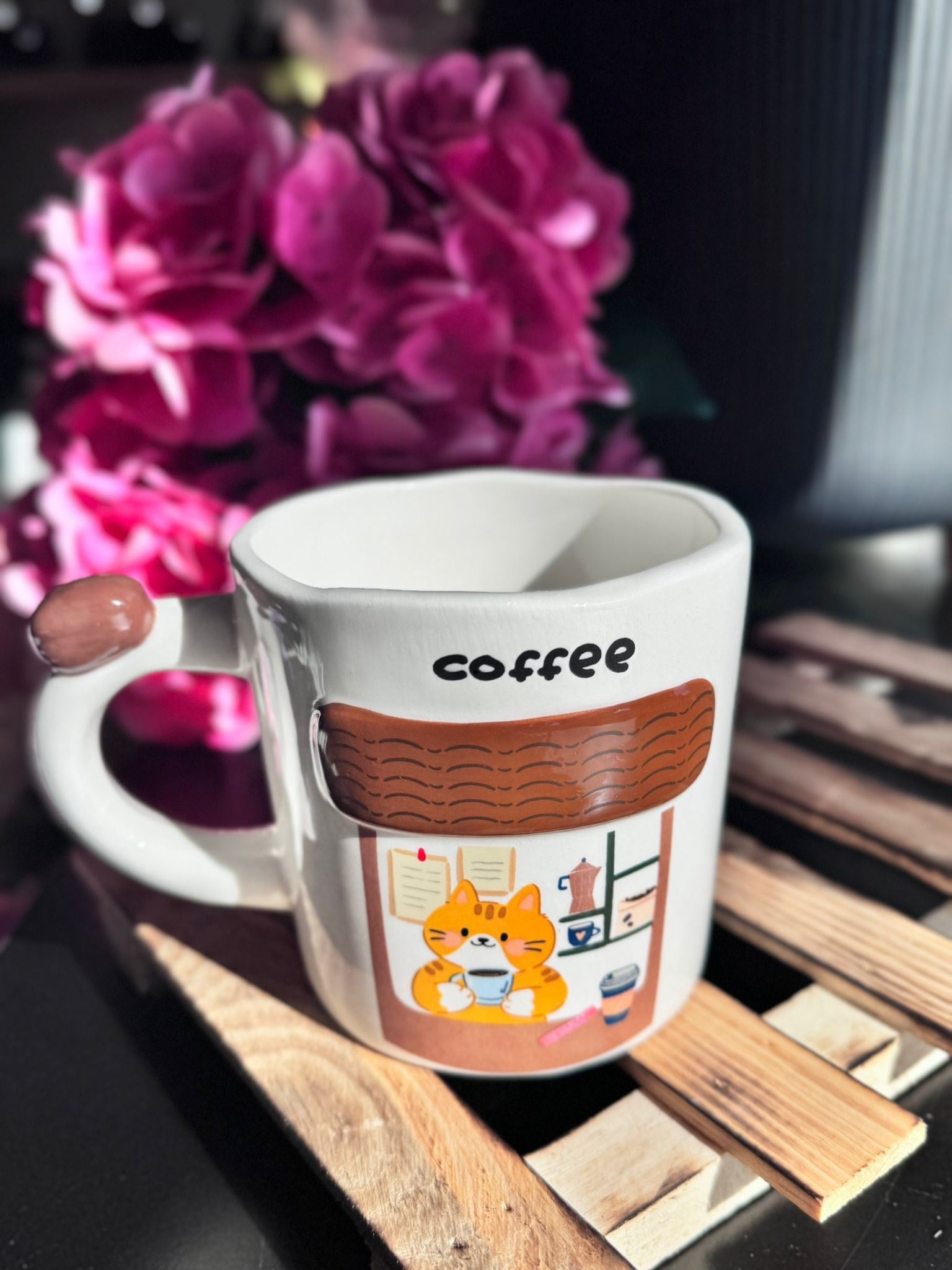 Orange Cat - Coffee Shop Collection Mug Kupa Bardak - 420 ml / 1 Adet