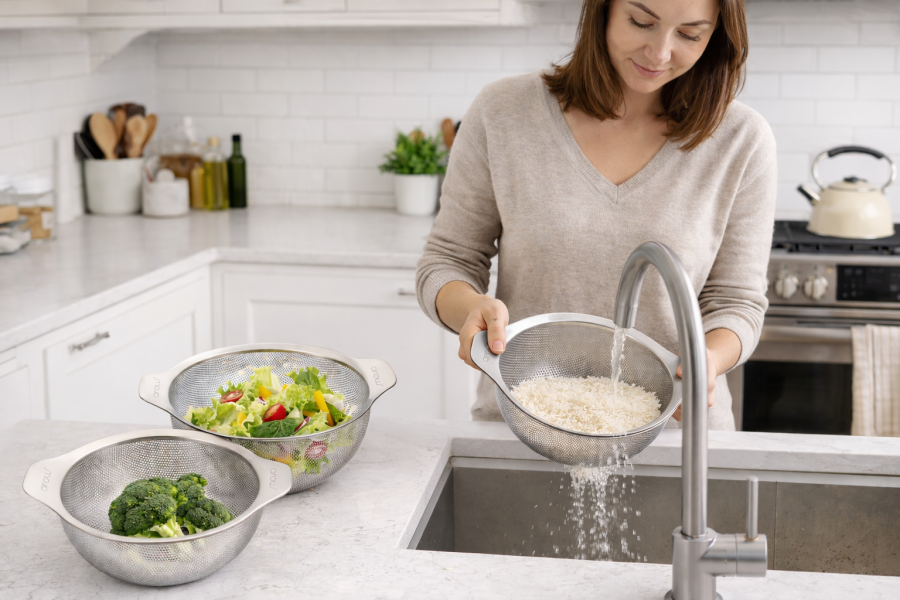 Paslanmaz Çelik 3 Lü Süzgeç