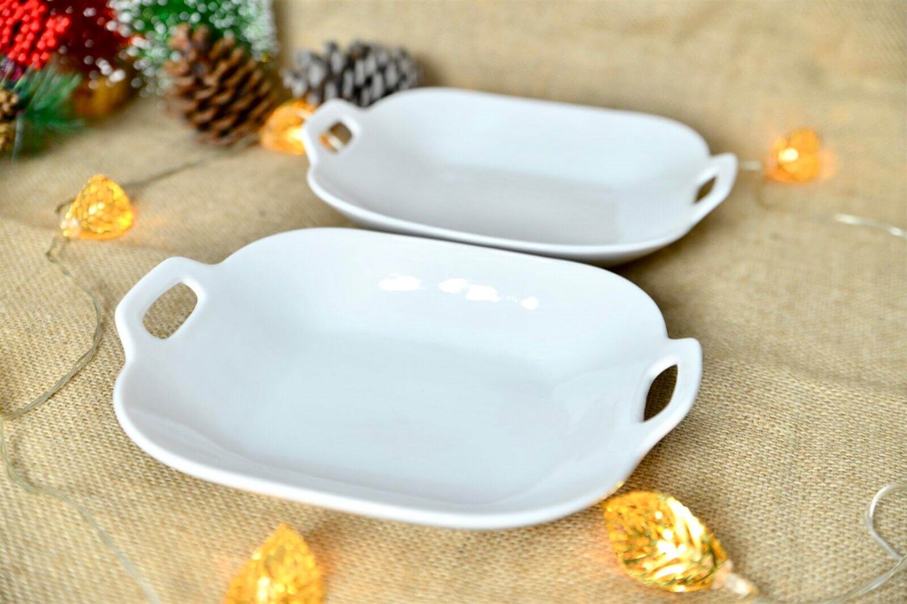 Porselen 2 Li Kare Servis