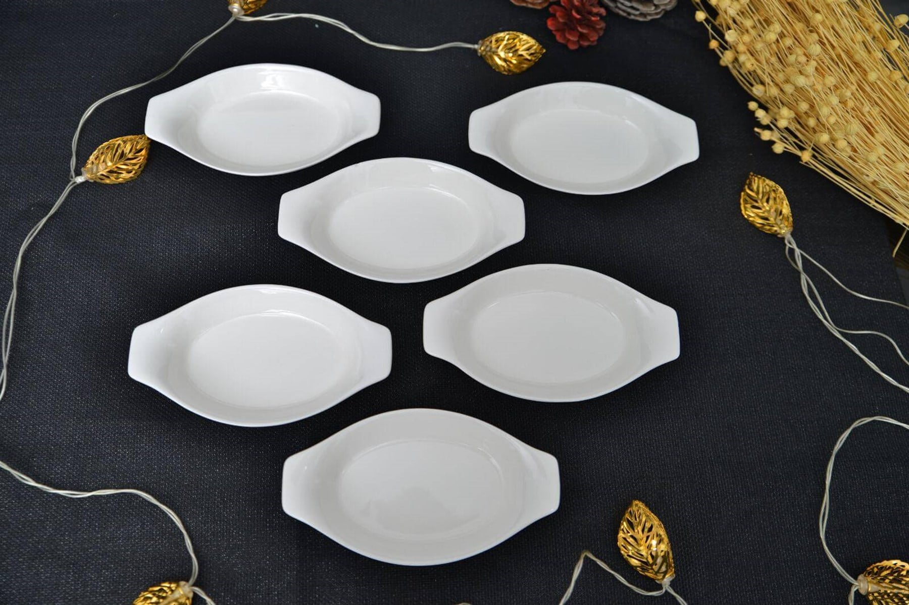 Porselen 6 lı Küçük Ara Meze Tabak