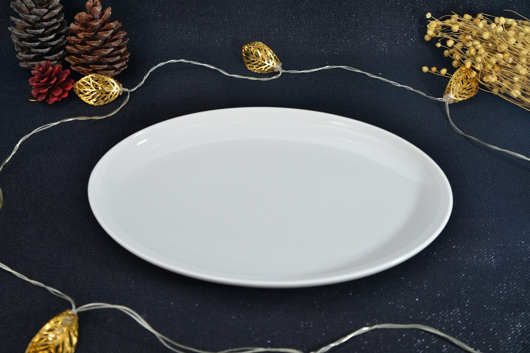 Porselen Oval Kayık Tabak