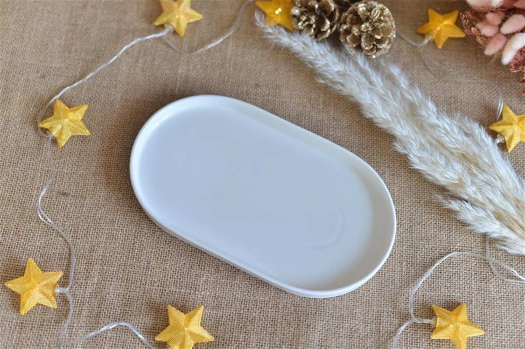 Porselen Oval Tabak 26 CM x 15 CM