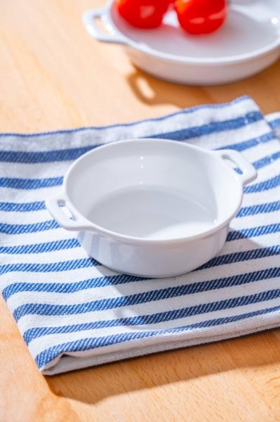 Porselen Yuvarlak Kulplu Derin Küçük Boy Meze Tabak 10 cm / 1 Adet
