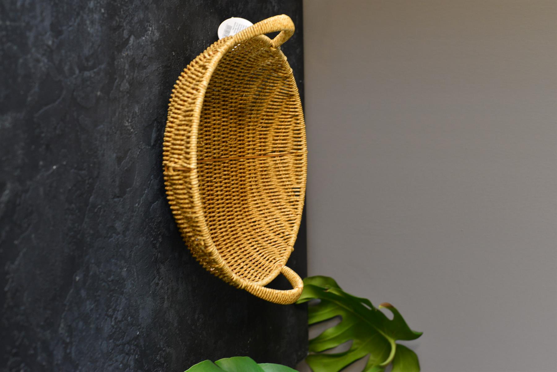 Rattan Kulplu Yuvarlak Ekmeklik