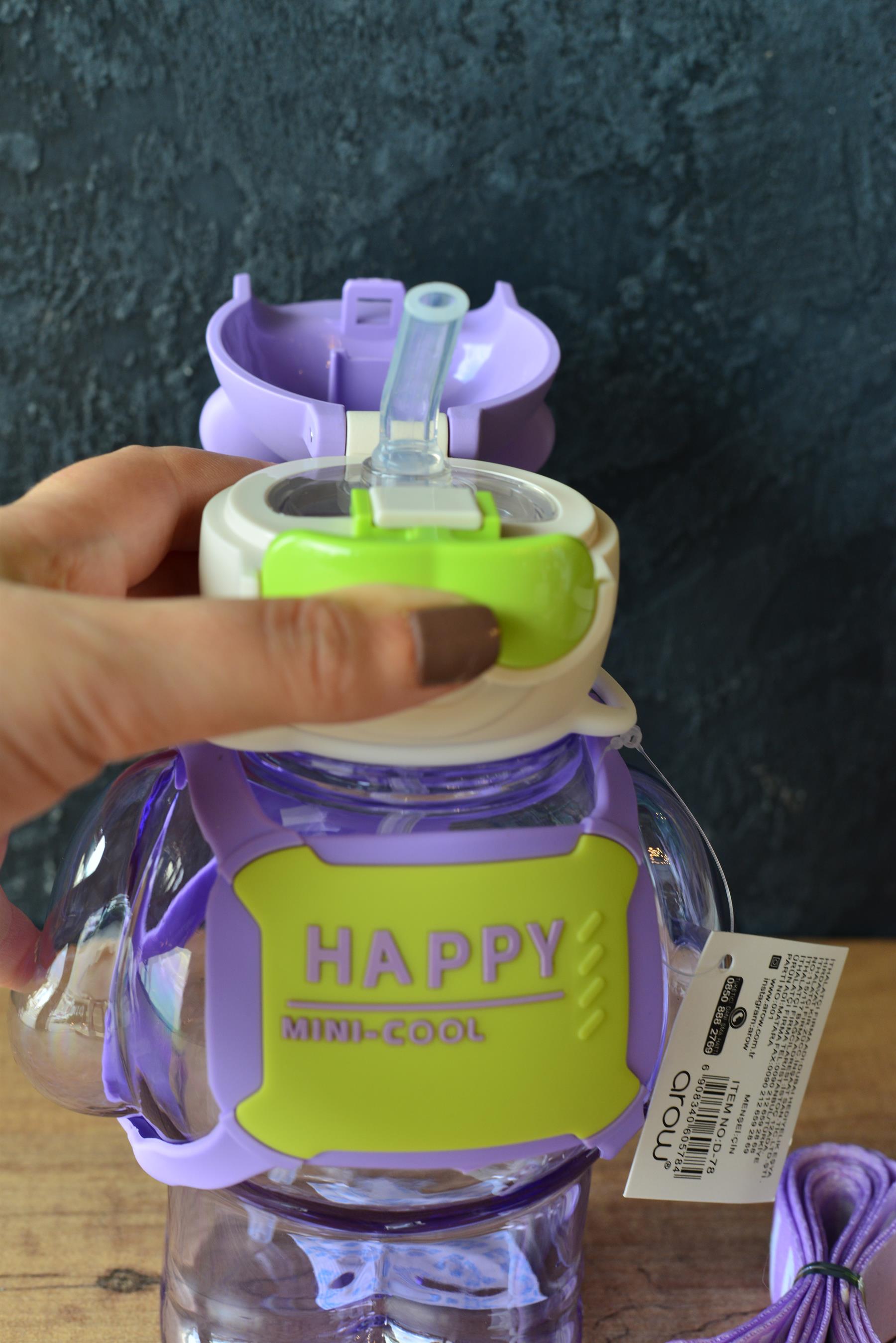 Robocop Çocuk Su Matarası 700 ML / Lila