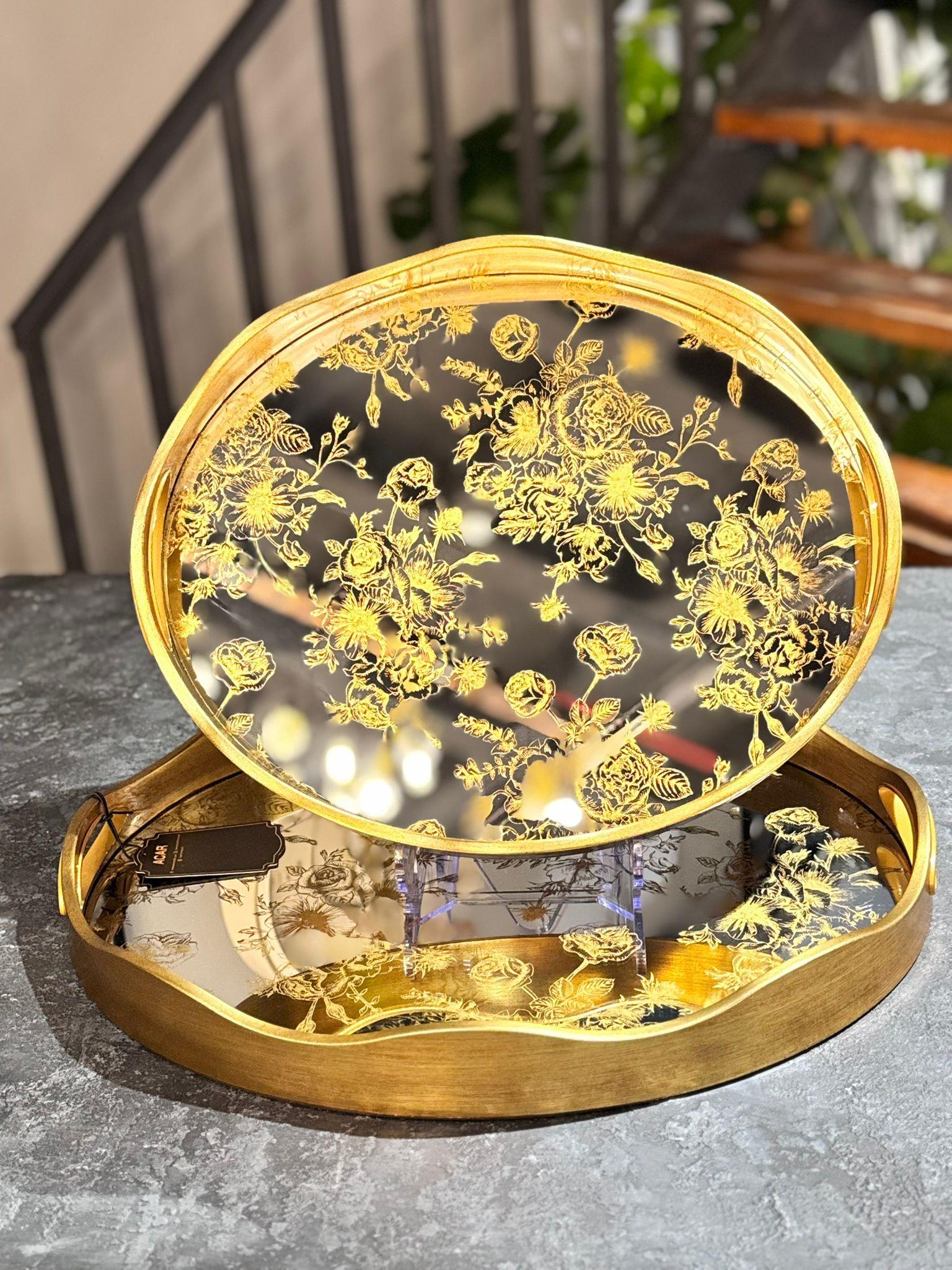 Rosa 2 li Cam Tepsi Seti