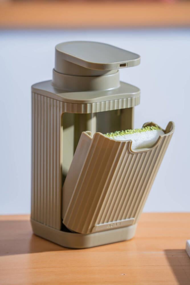 Snoppy Sünger Hazneli Sıvı Sabunluk - Haki