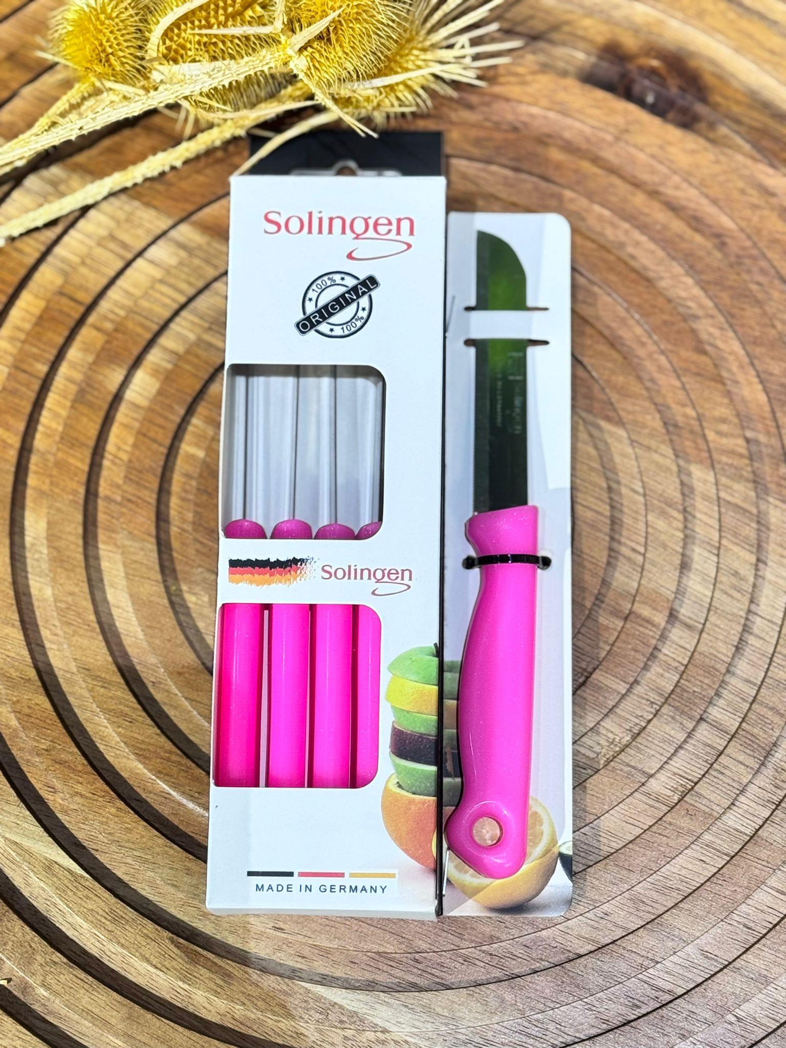 Solingen 6 Lı Meyve & Sebze Bıçağı 18 cm - Pembe