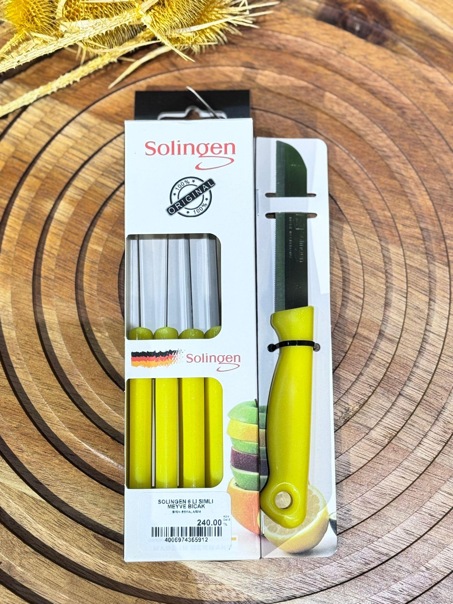 Solingen 6 Lı Meyve & Sebze Bıçağı 18 cm - Sarı