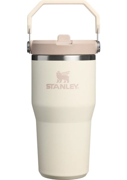 Stanley The IceFlow Flip Straw Pipetli Termos Bardak 0,60 LT - 20oz Cream