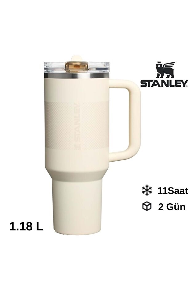 The Quencher ProTour Flip Straw Tumbler Pipetli Termos 1,18 LT - 40oz Cream Tonal