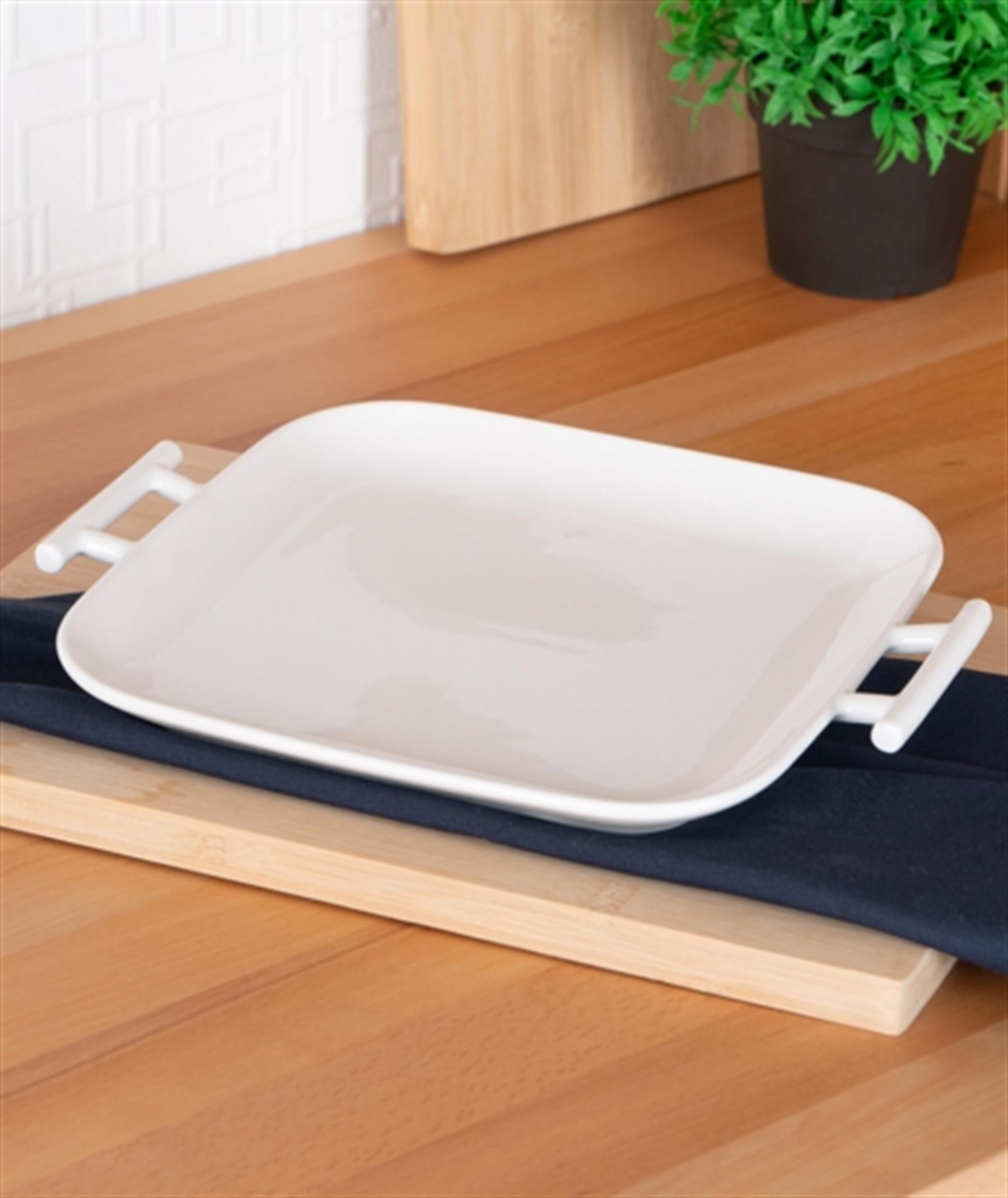 Thin Kulplu Küçük Boy Kare Servis Tabak / Adet 