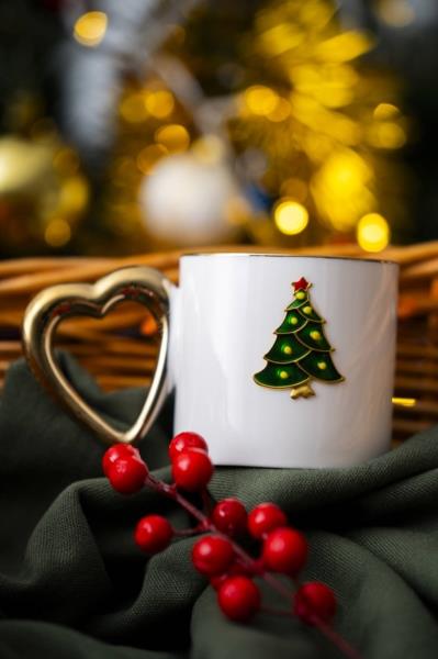 Vermont Çam Ağacı Porselen Kupa - 1 Adet 