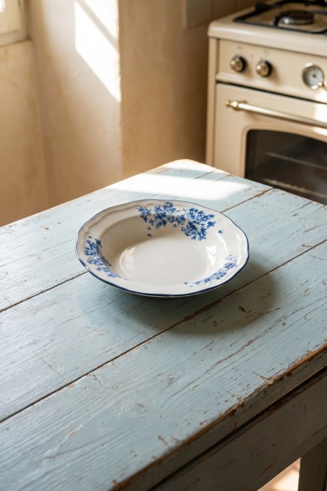 Vintage Garden Porselen Çukur Tabak - 21 cm