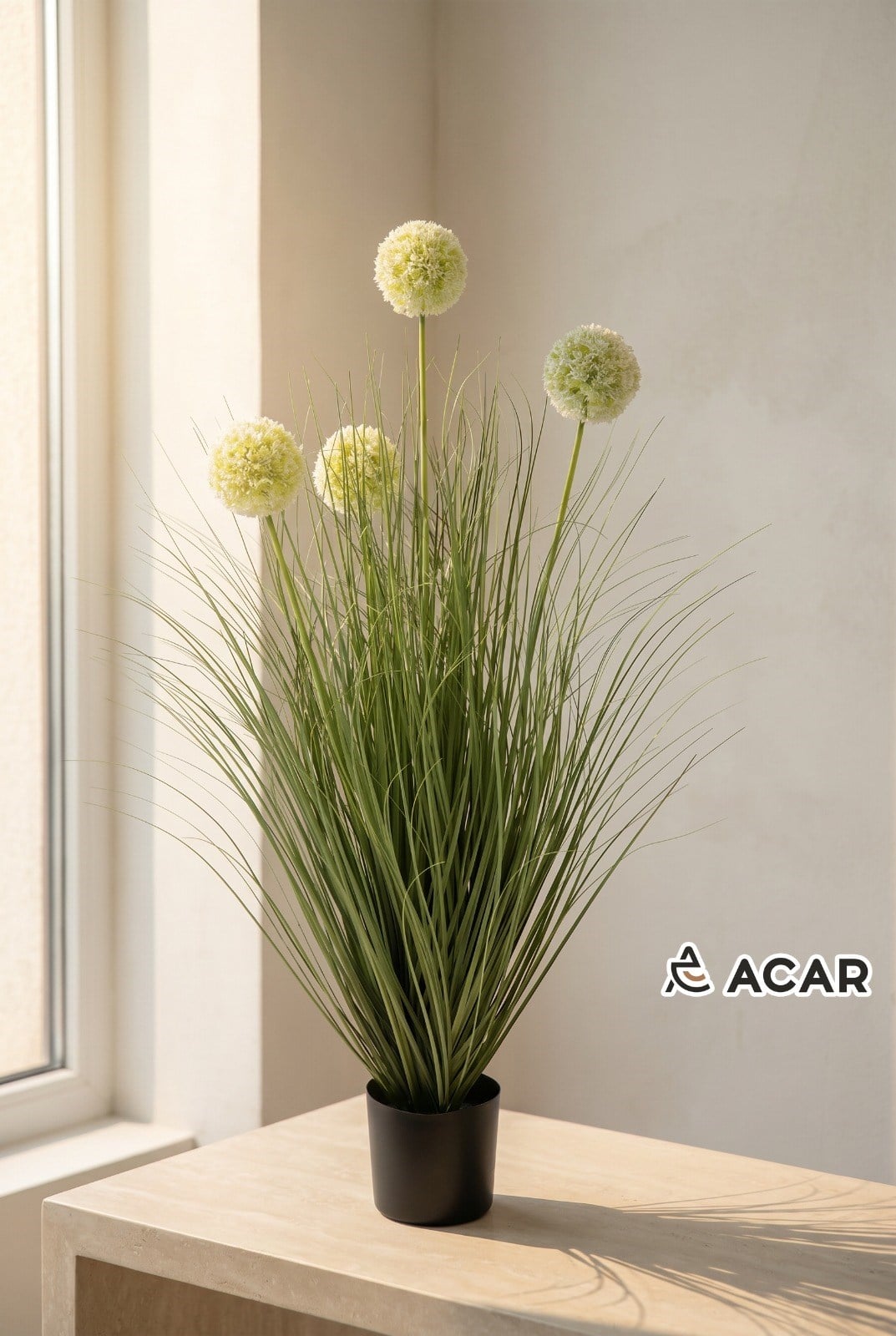 Yapay Çiçek Saksılı Beyaz- 10312