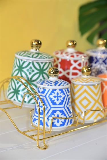 Marrakesh Porselen Baharatlık Takımı