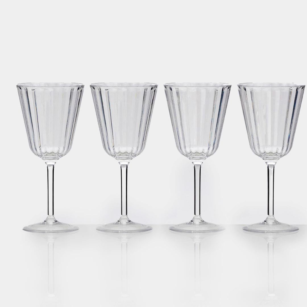 4 PK CRYSTAL WINE GLASS