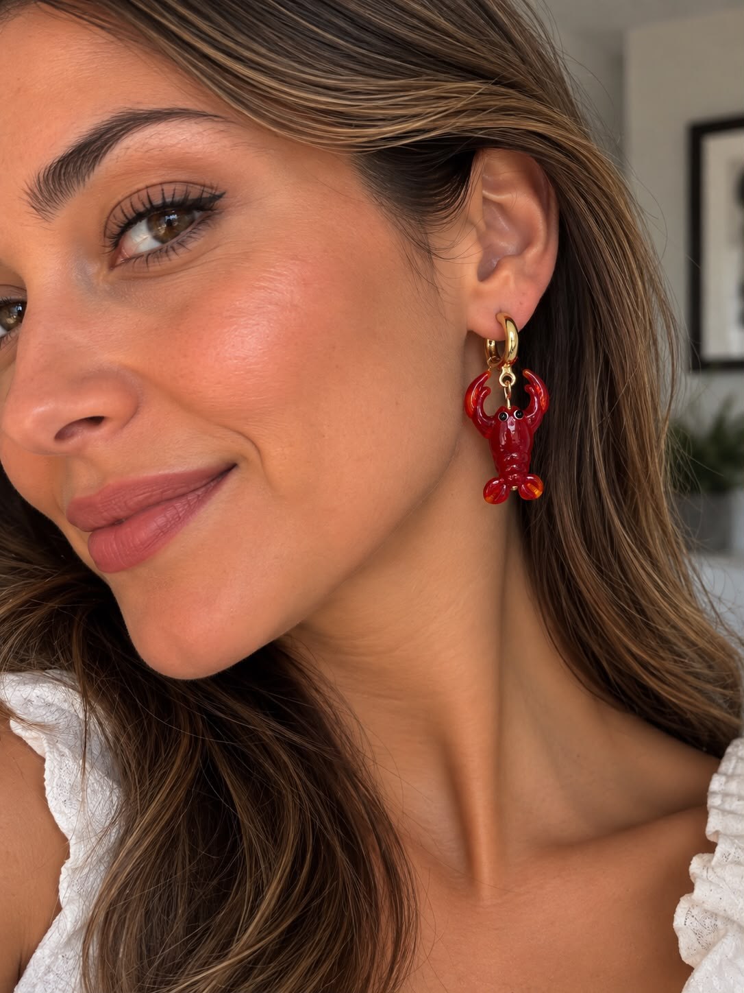 Cam Yengeç küpe