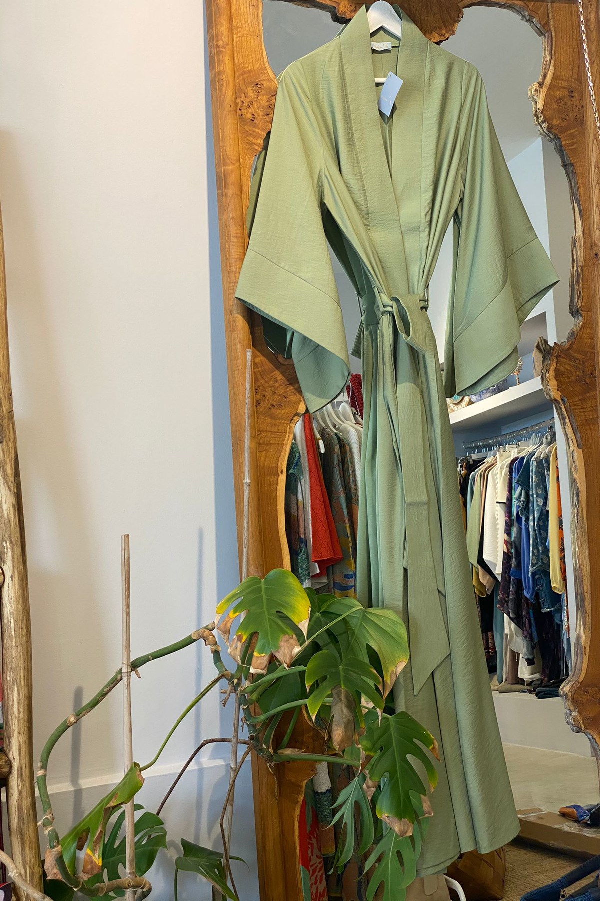 ERW'S HAKİ MAXI KİMONO ELBİSE