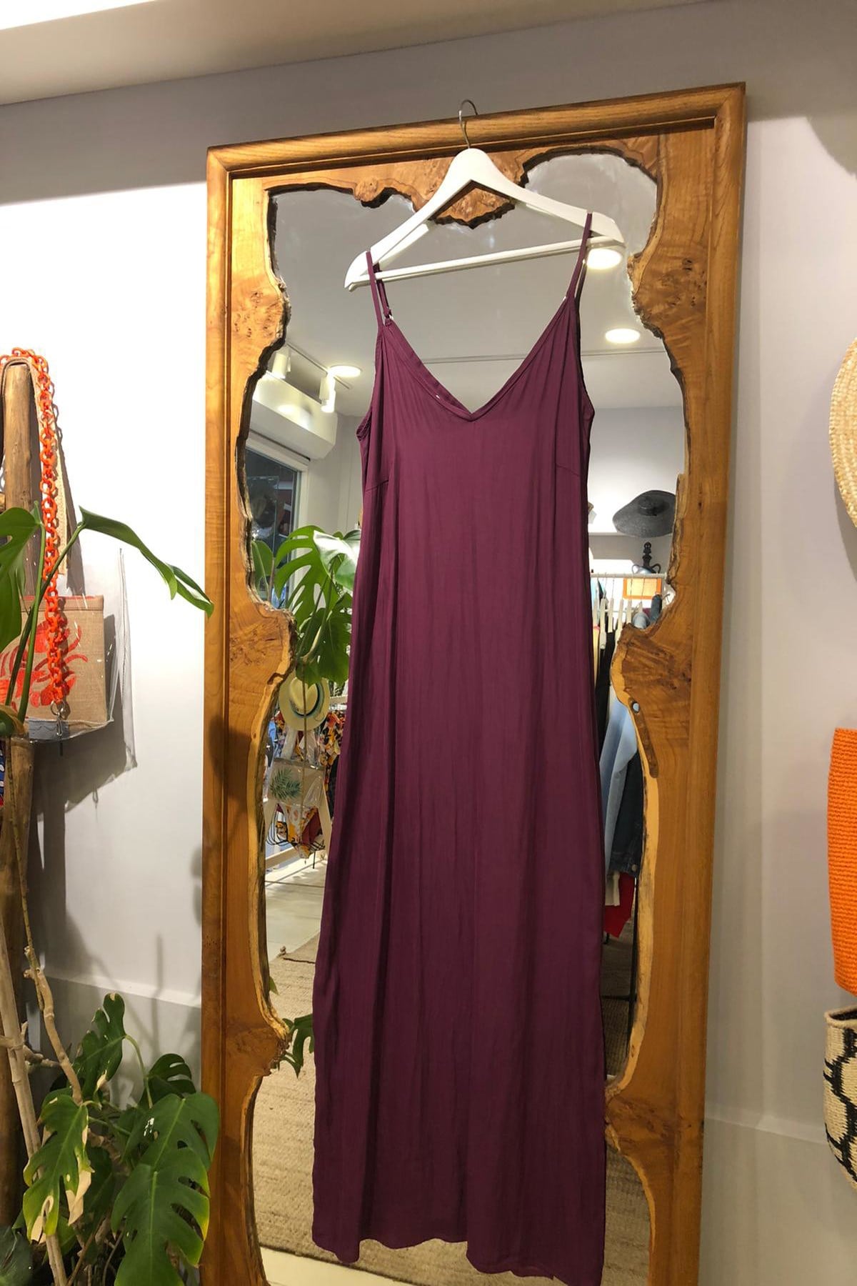 ERW'S MOR İNCE ASKILI ELBİSE