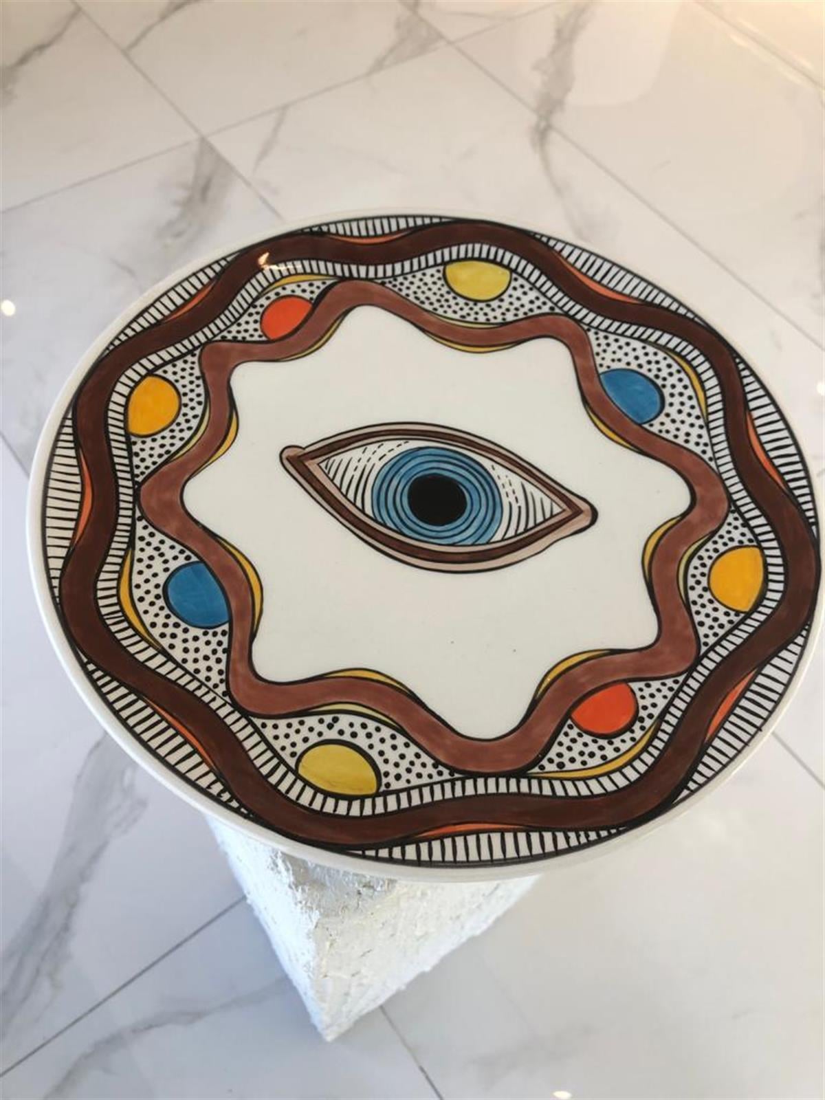 SALEEN ART L GÖZ DESEN YEMEK TABAĞI