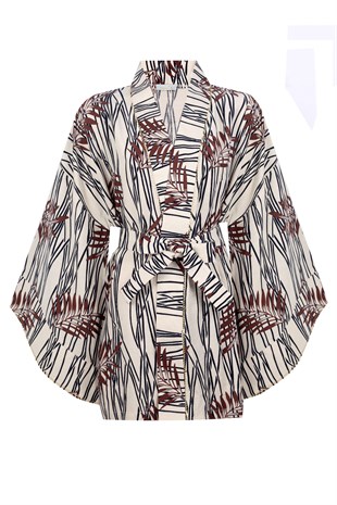Erw's The Palm Midi Kimono Elbise
