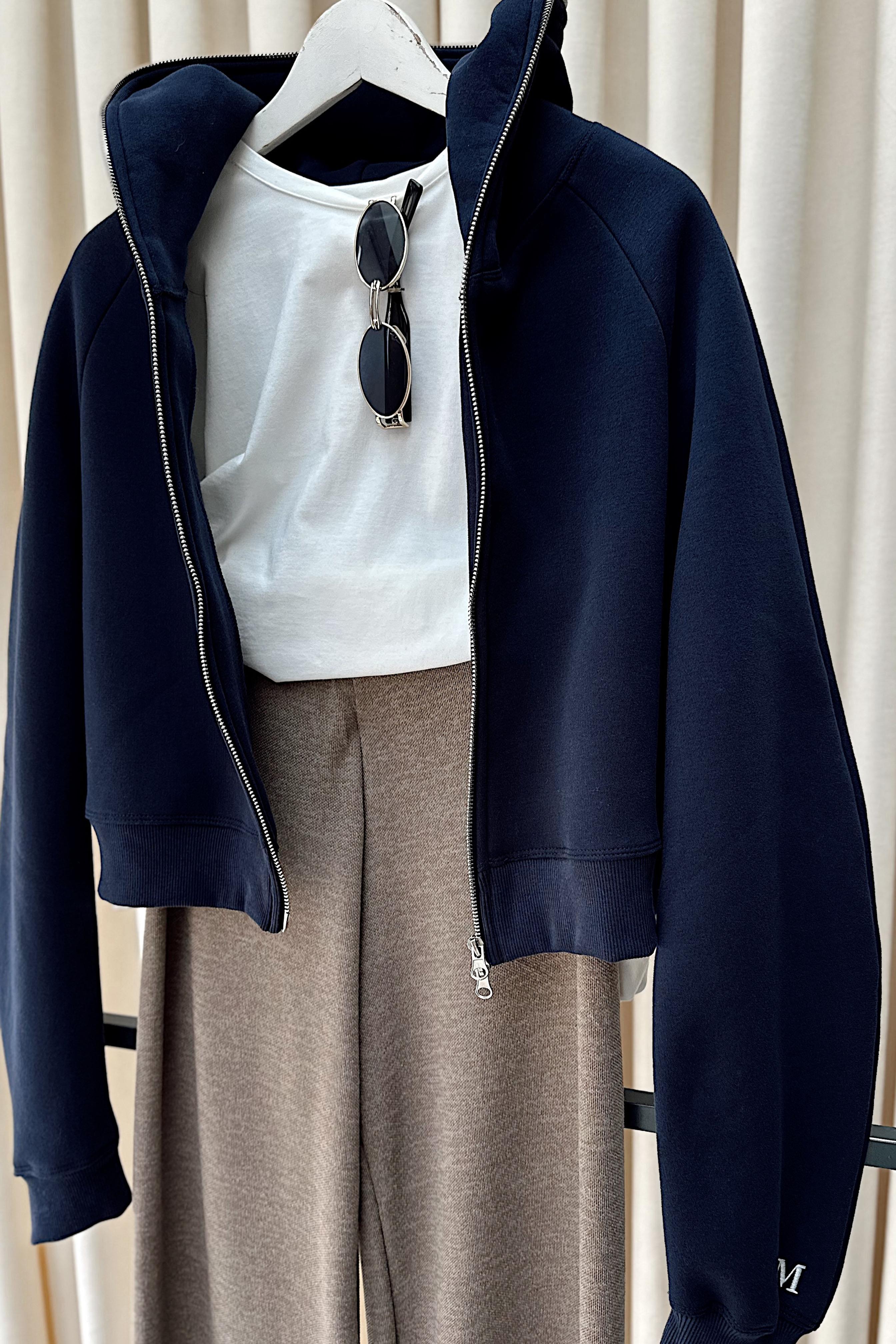 Çift Yönlü Açılabilir Fermuarlı Sweatshirt Lacivert