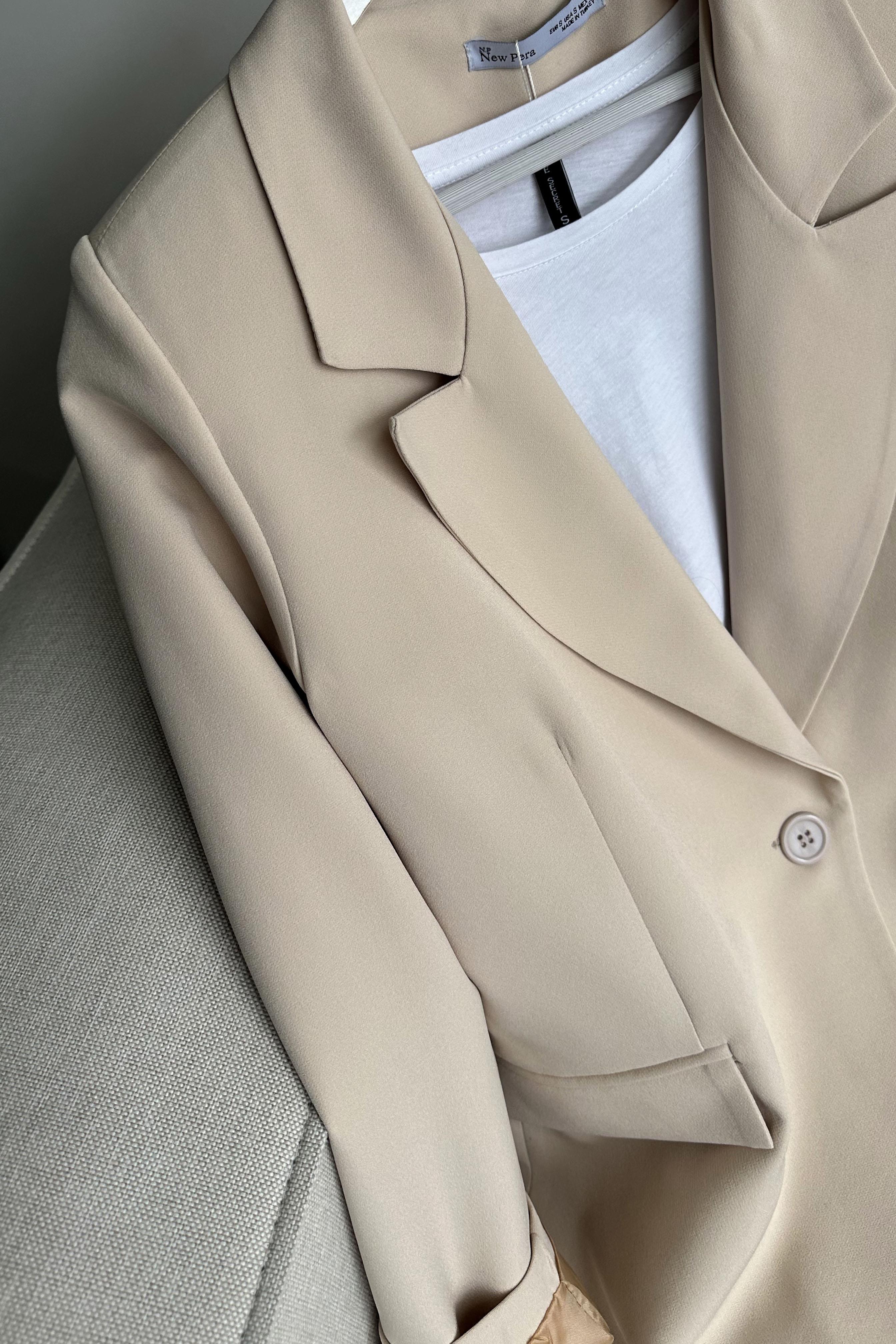 Daldiwon Astarlı Blazer Ceket Taş