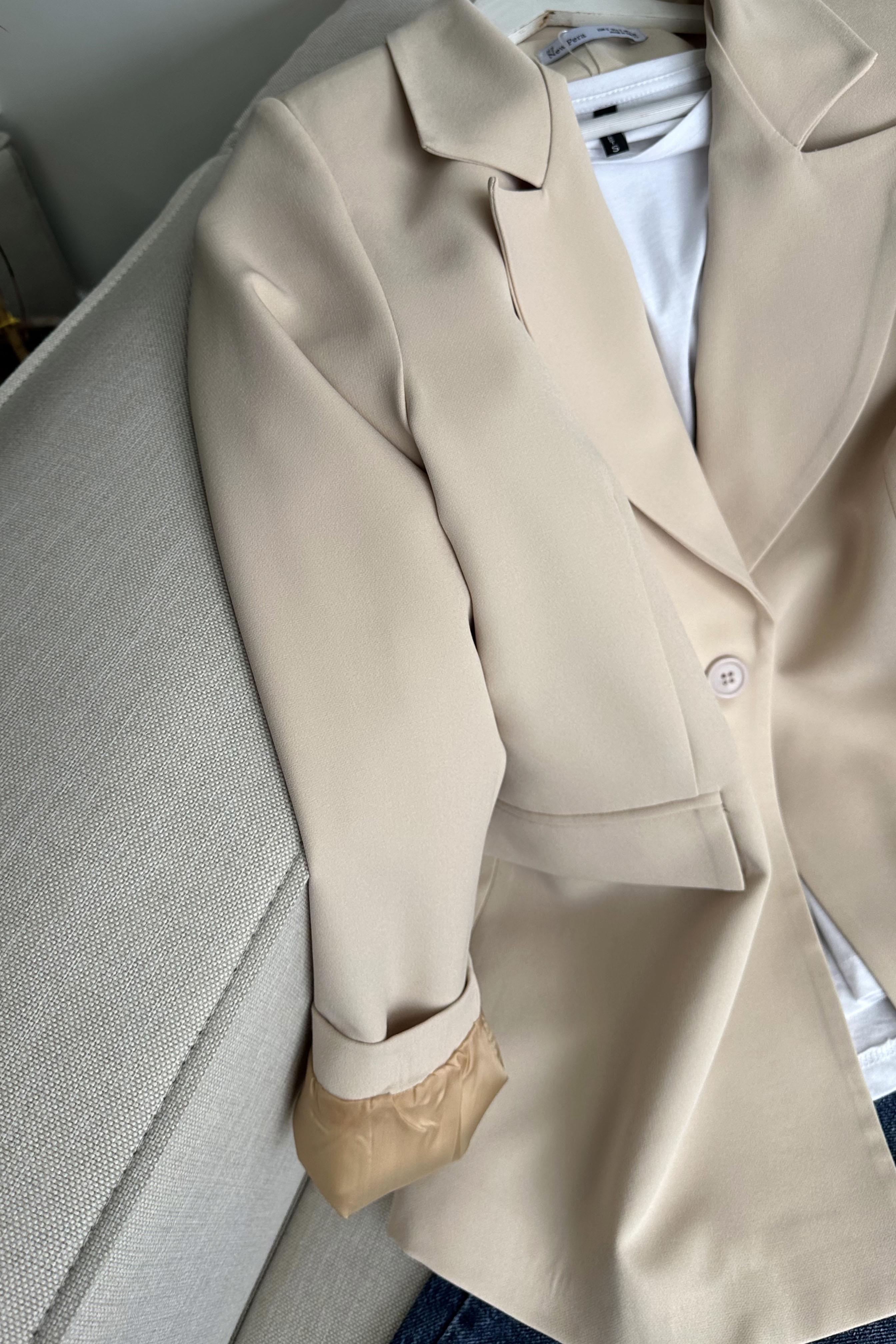 Daldiwon Astarlı Blazer Ceket Taş