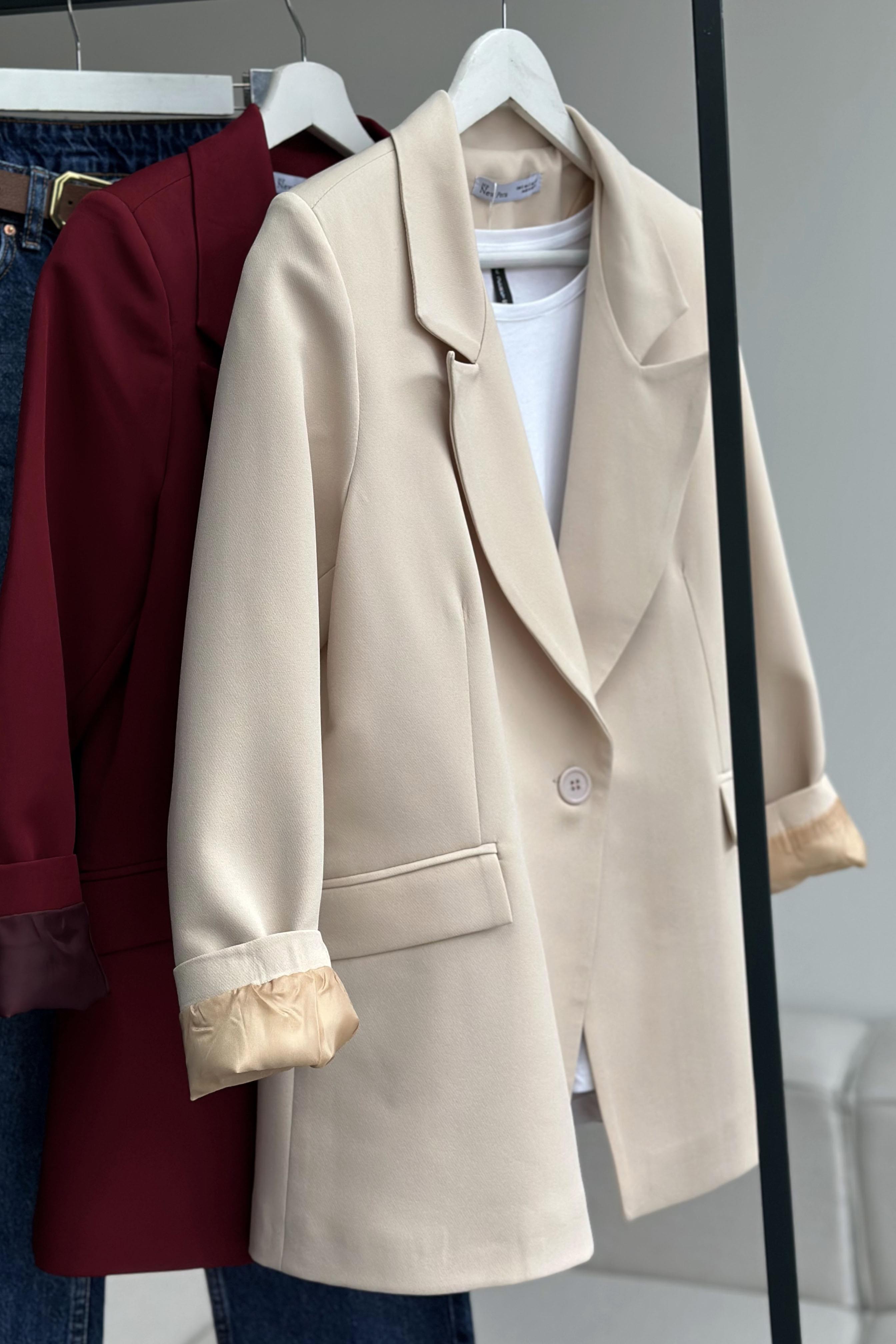 Daldiwon Astarlı Blazer Ceket Taş