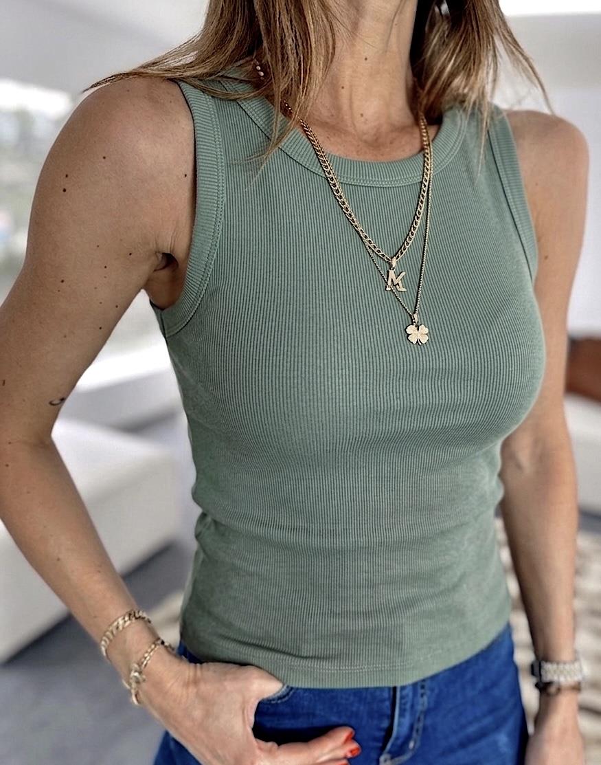 Fitilli Halter Yaka Atlet Mint