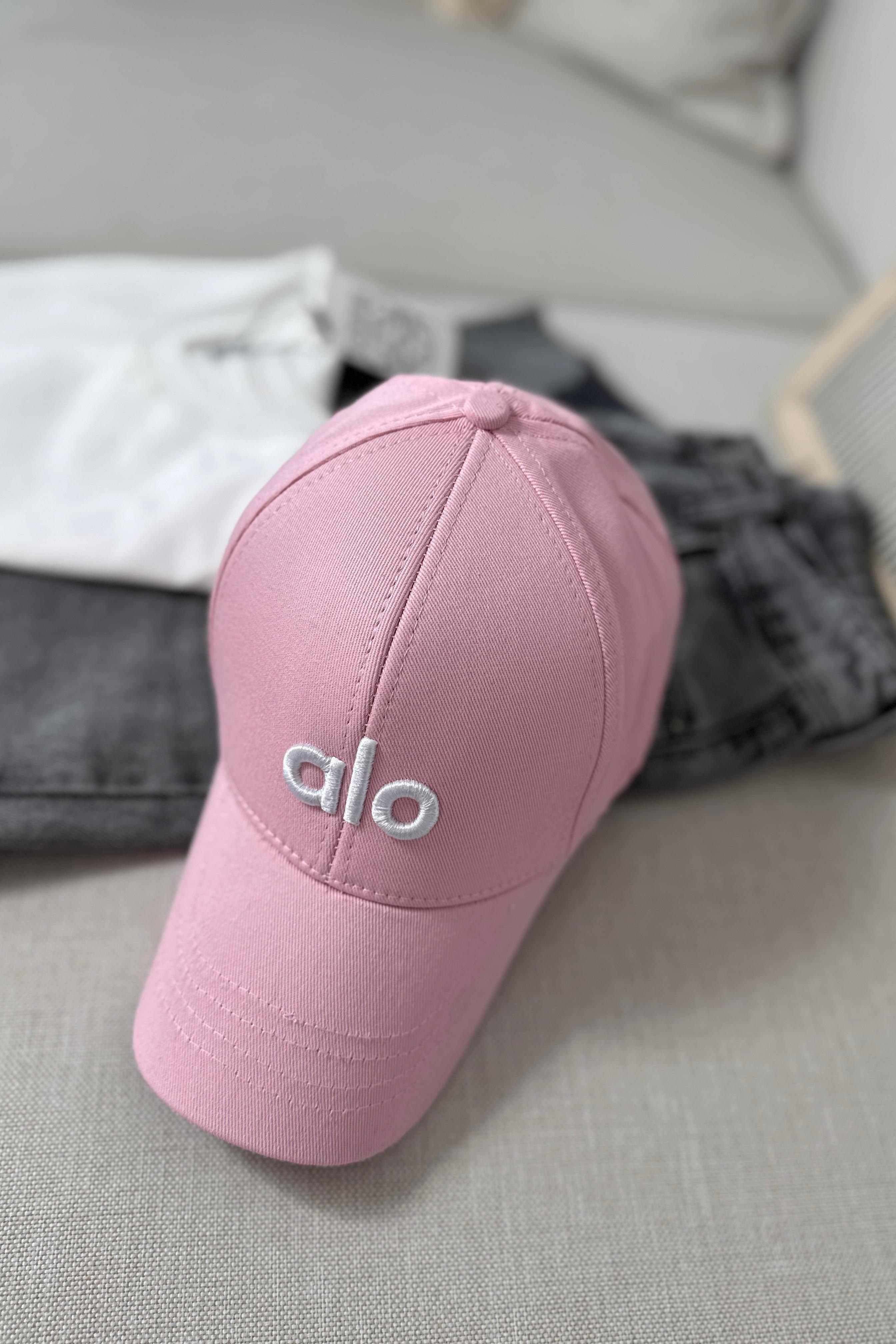 Marka Muadil Logo Baskılı Unisex Spor Şapka Toz Pembe