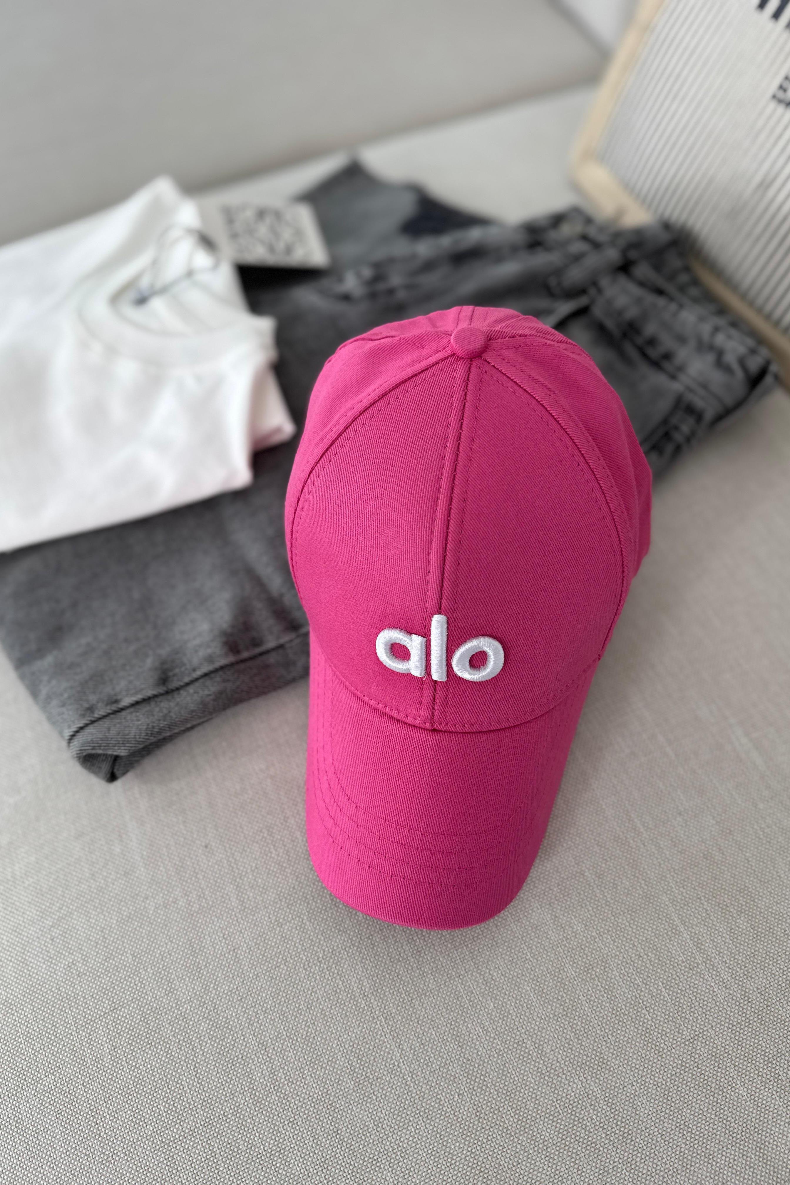 Marka Muadil Logo Baskılı Unisex Spor Şapka Fuşya