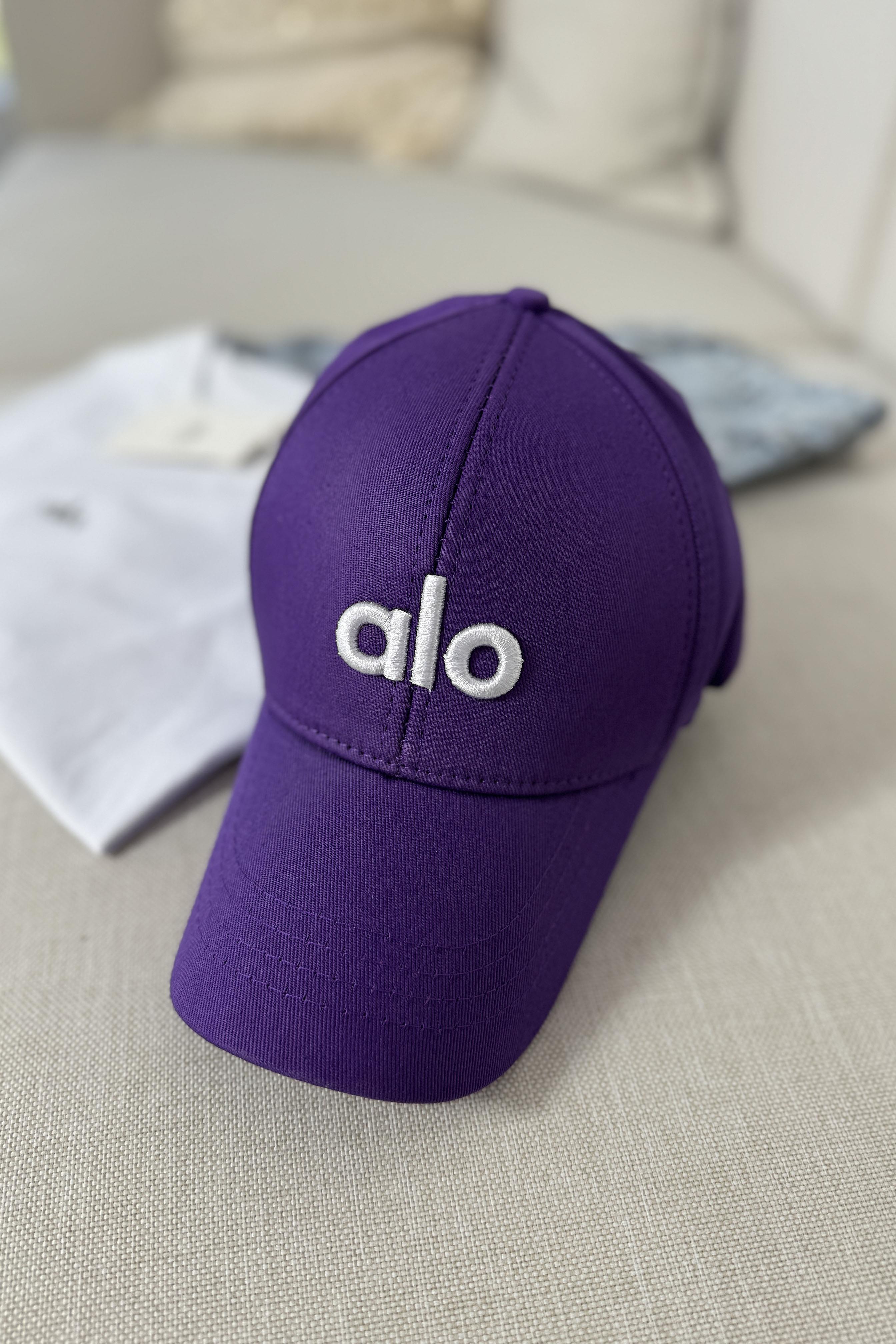 Marka Muadil Logo Baskılı Unisex Spor Şapka Mor