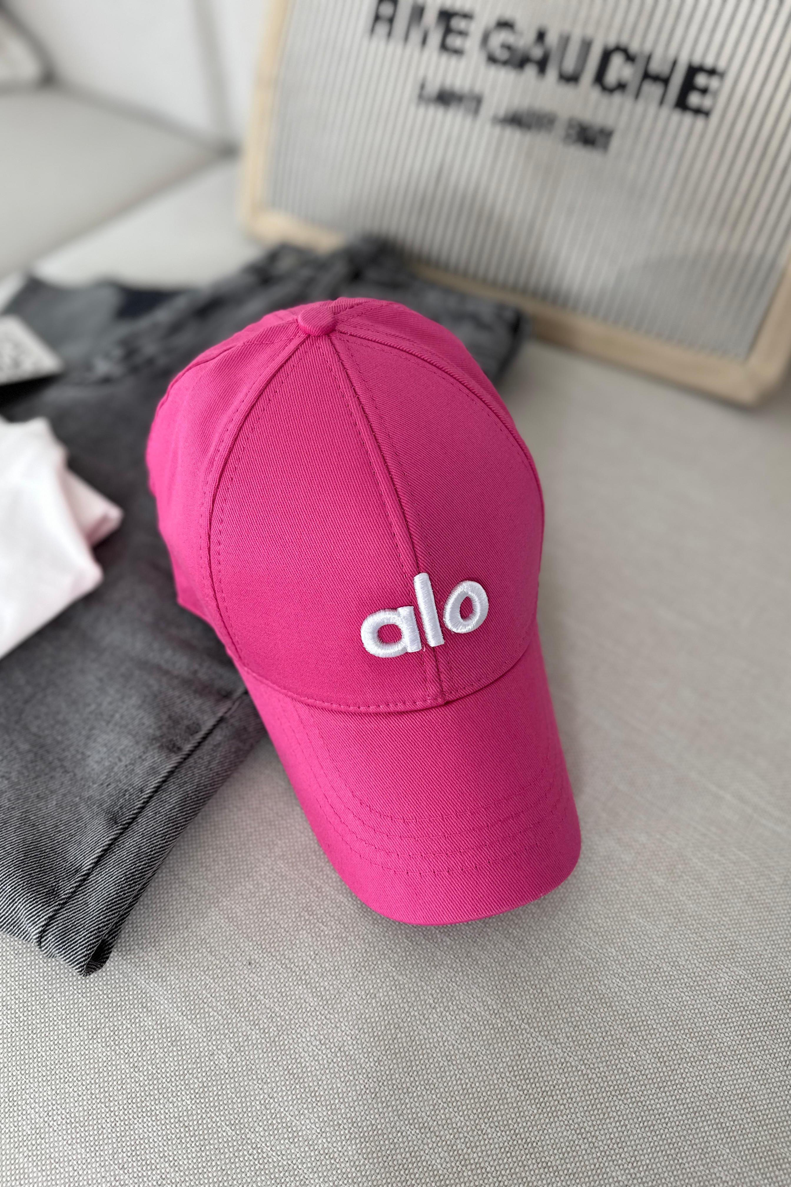 Marka Muadil Logo Baskılı Unisex Spor Şapka Fuşya