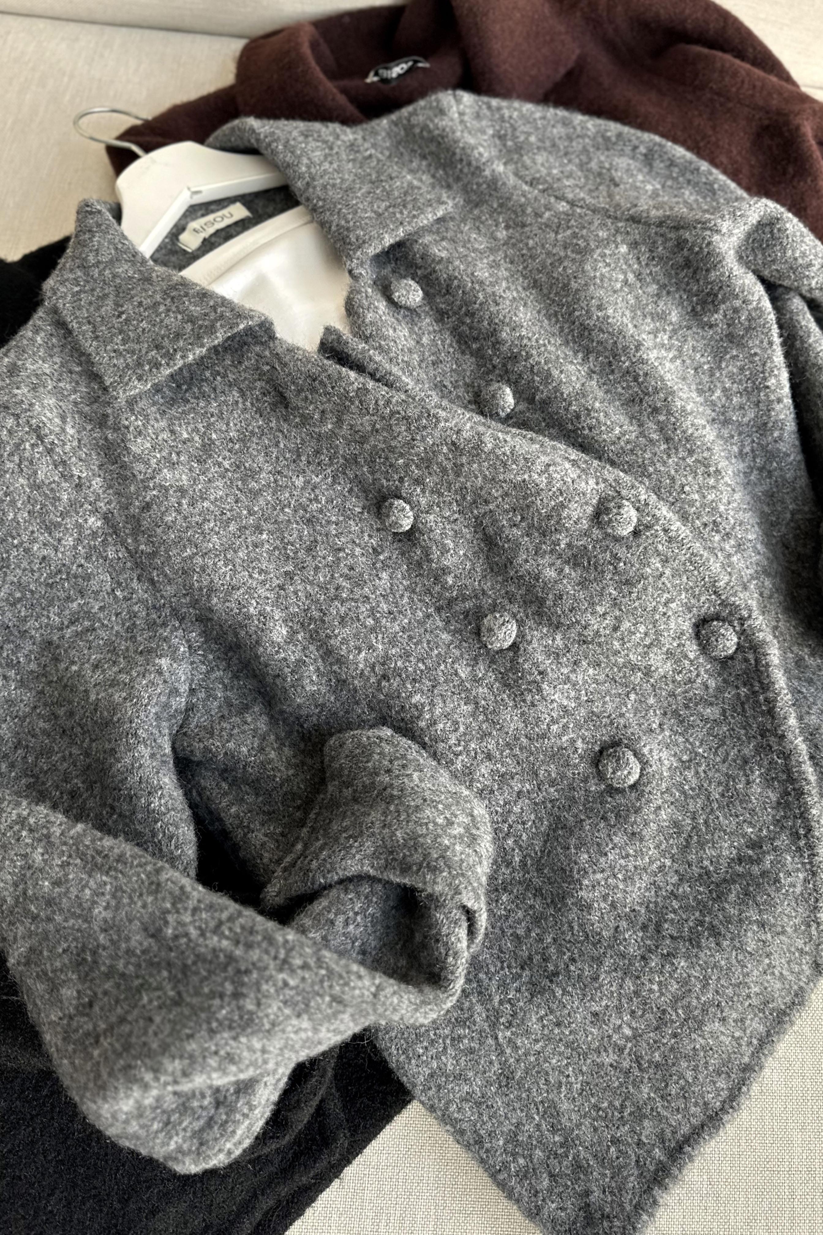 Premium Kalite Polo Yaka Düğme Detaylı Yumuşak Triko Hırka Antrasit