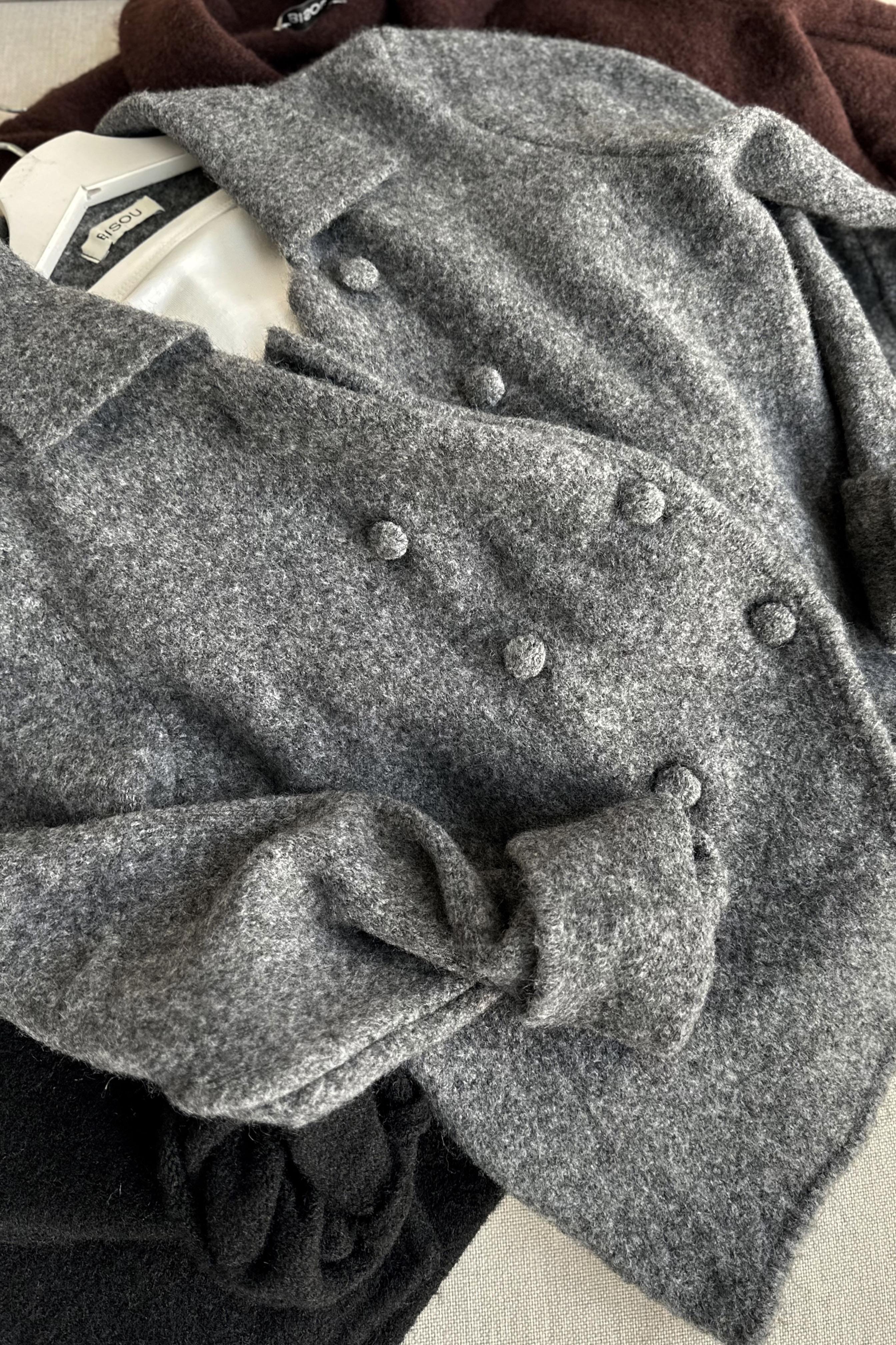 Premium Kalite Polo Yaka Düğme Detaylı Yumuşak Triko Hırka Antrasit