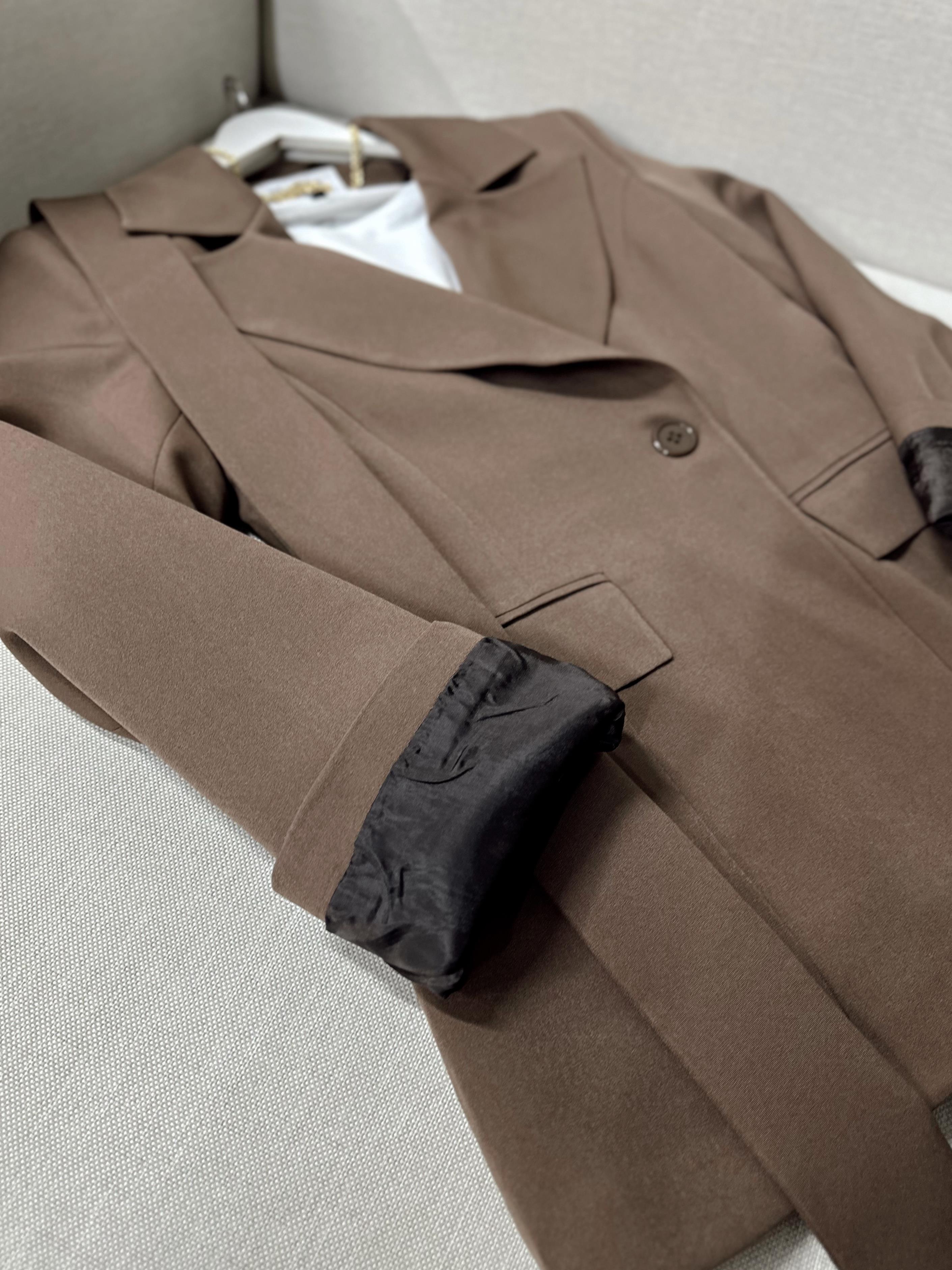 Premium Kalite Saten Astarlı Pera Blazer Ceket