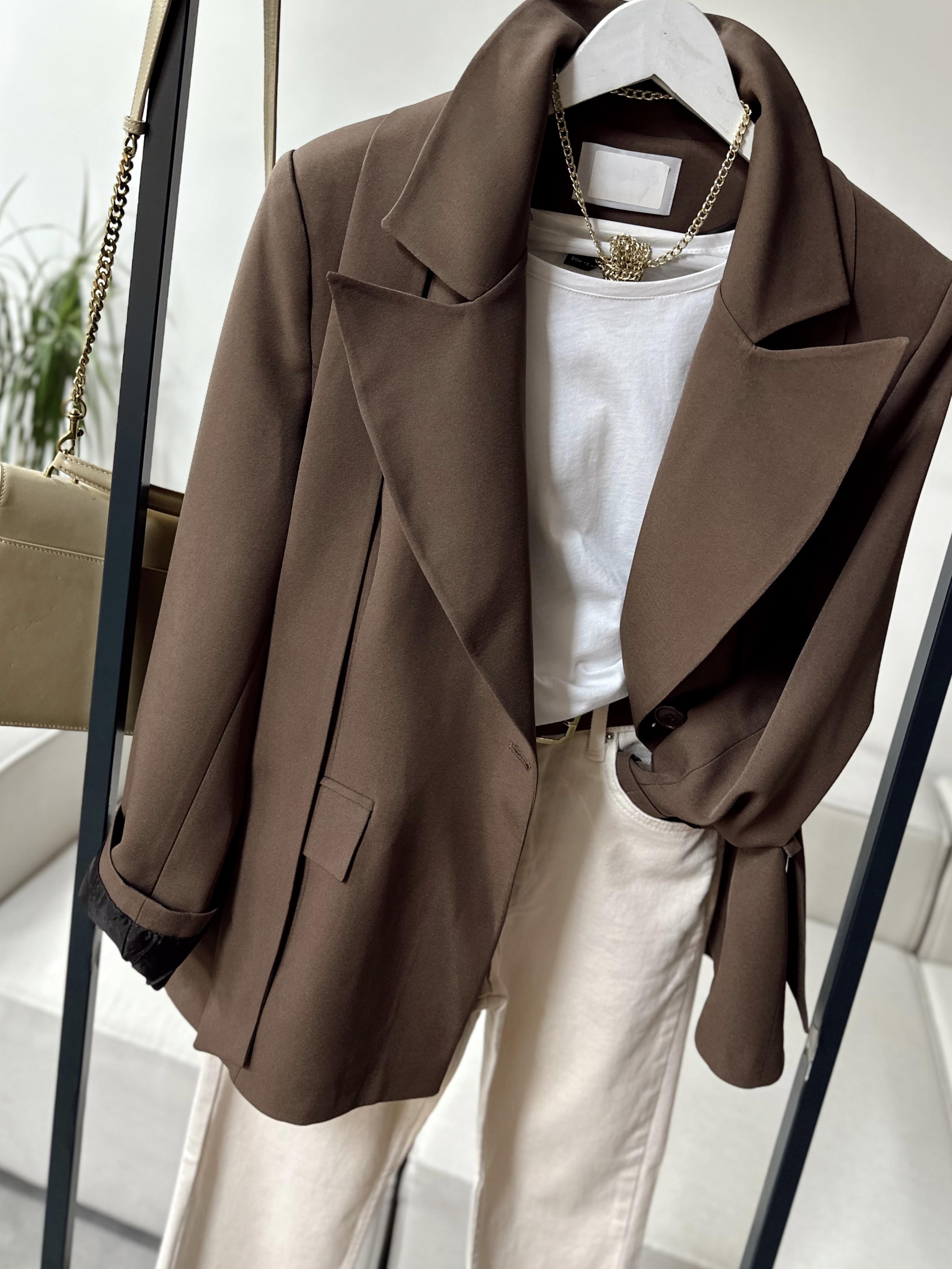 Premium Kalite Saten Astarlı Pera Blazer Ceket
