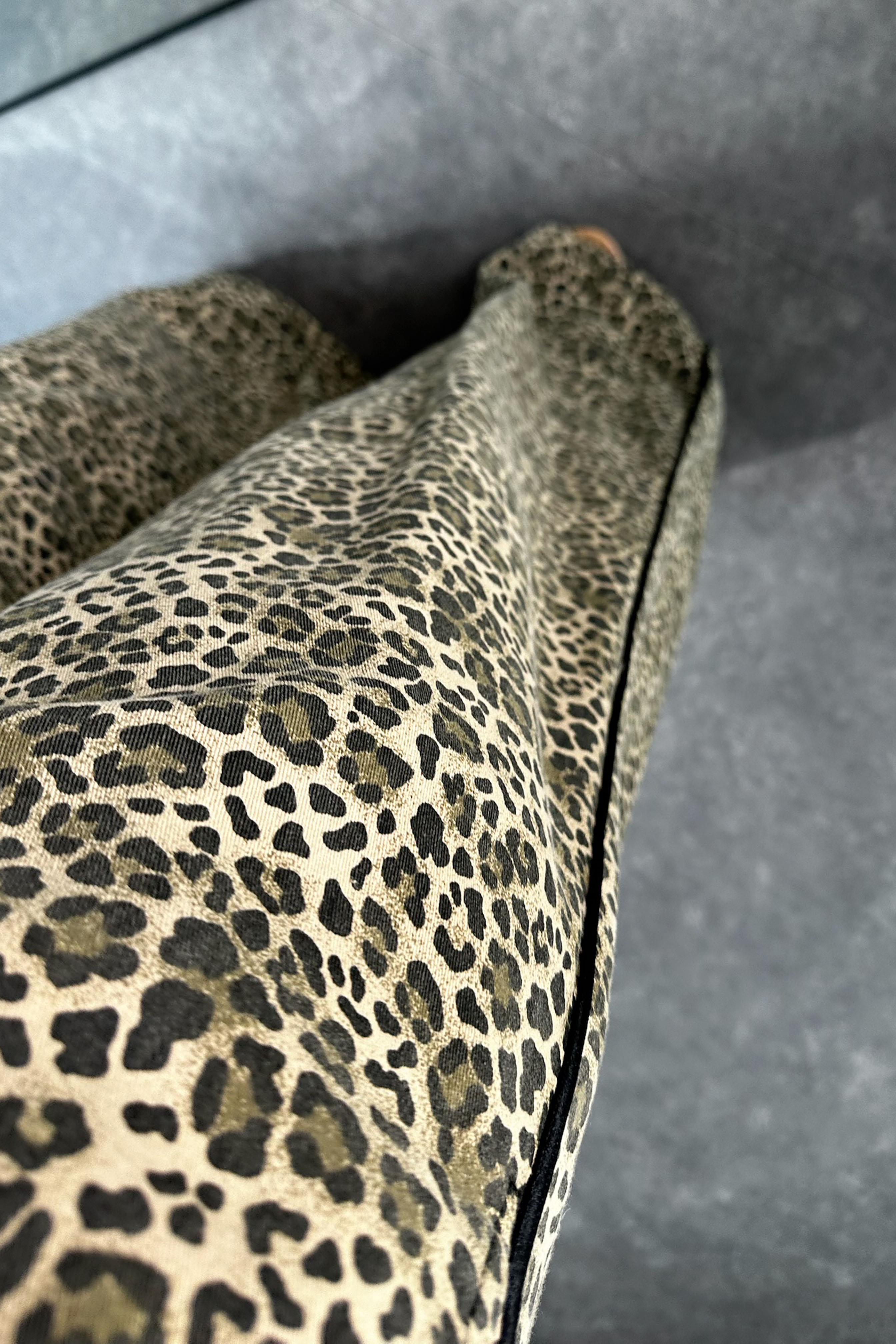 Premium Kalite Şerit Detaylı Leopar Palazzo Pantolon Siyah