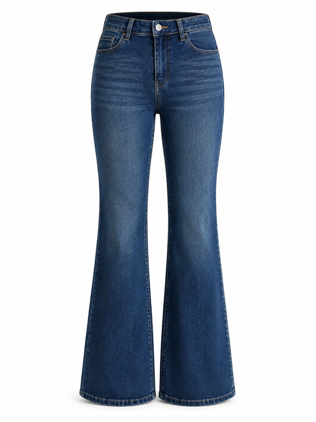 Premium Kalite Yüksek Bel Straight Jean Gece Mavisi