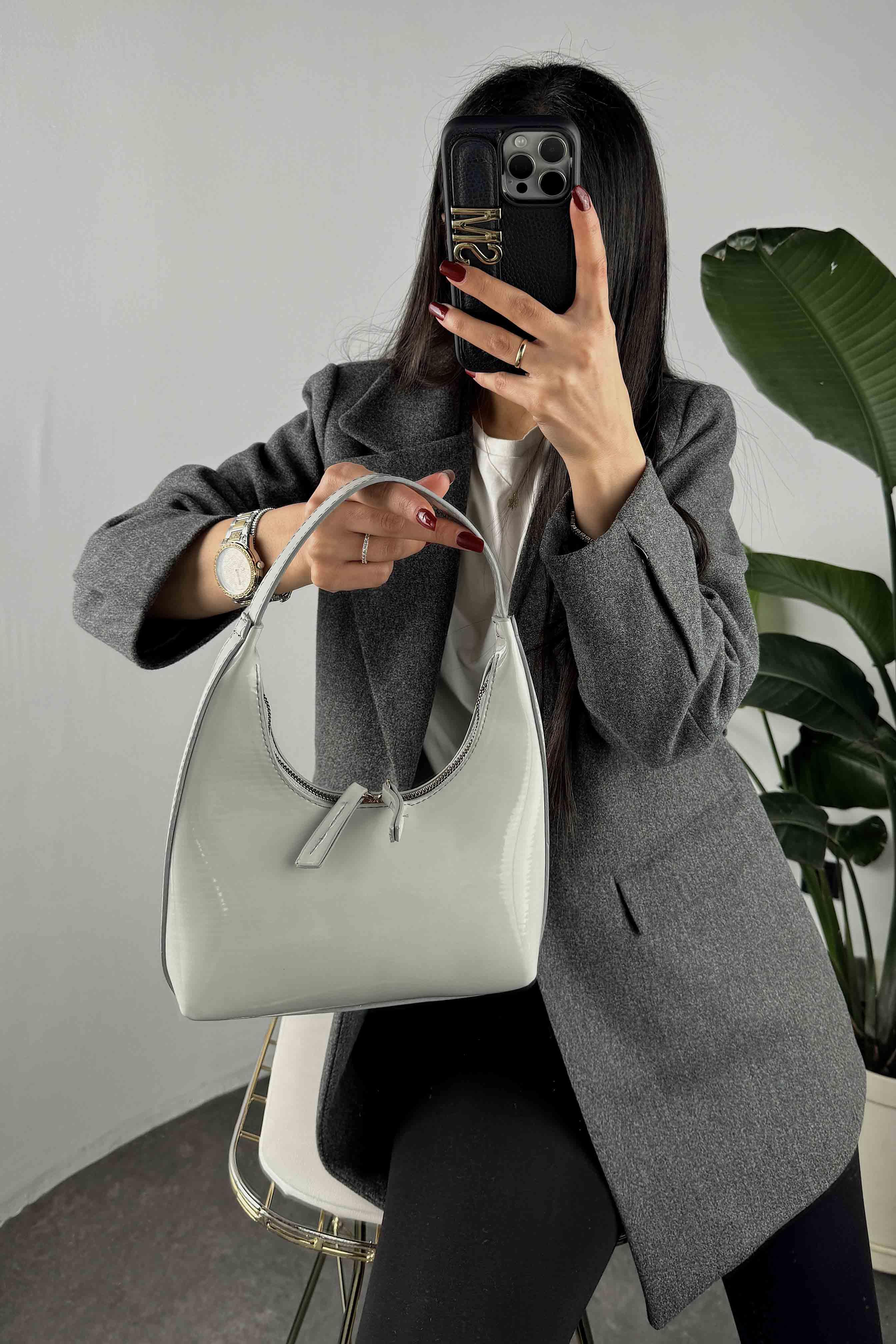 Rugan Cherry Çanta Gri