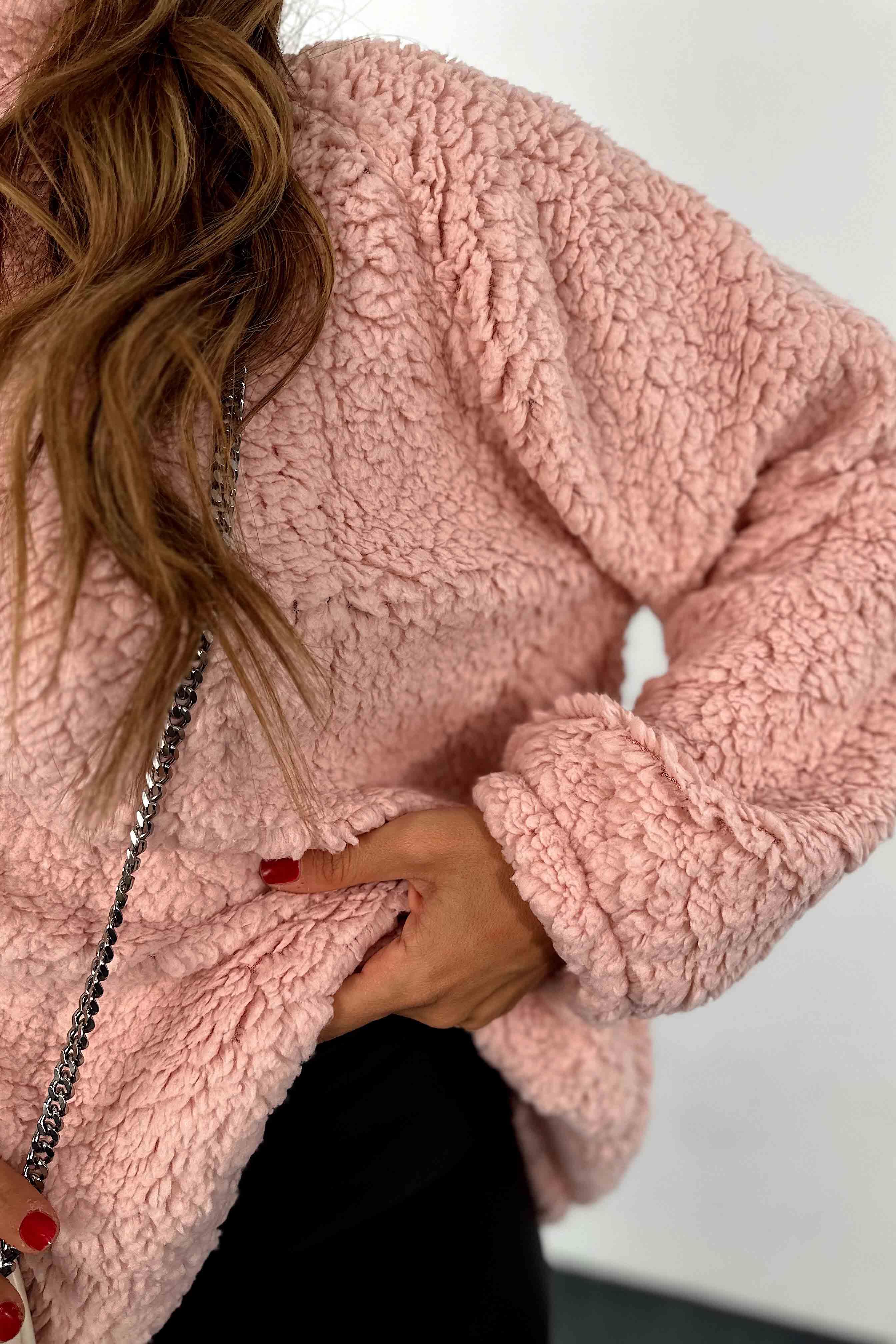 Teddy Polar Sweat Somon Pembe