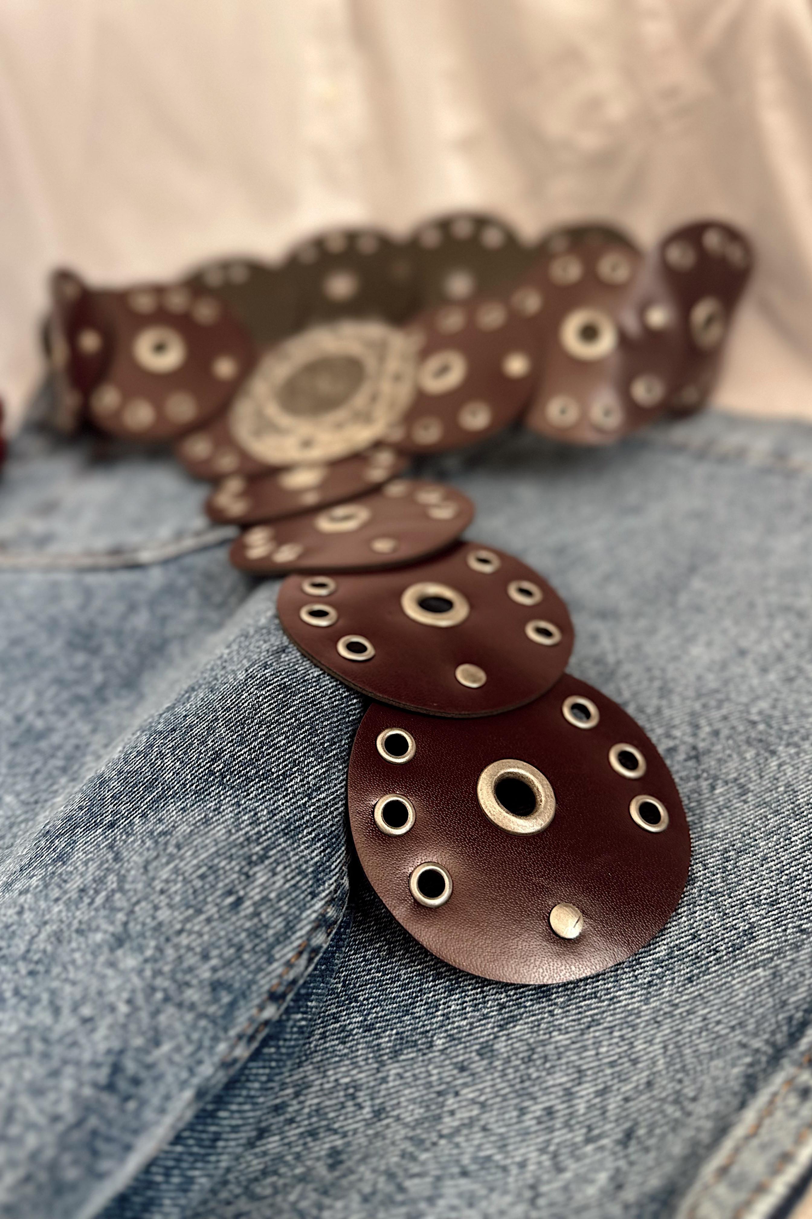 Vintage Ayarlanabilir Kemer Bordo