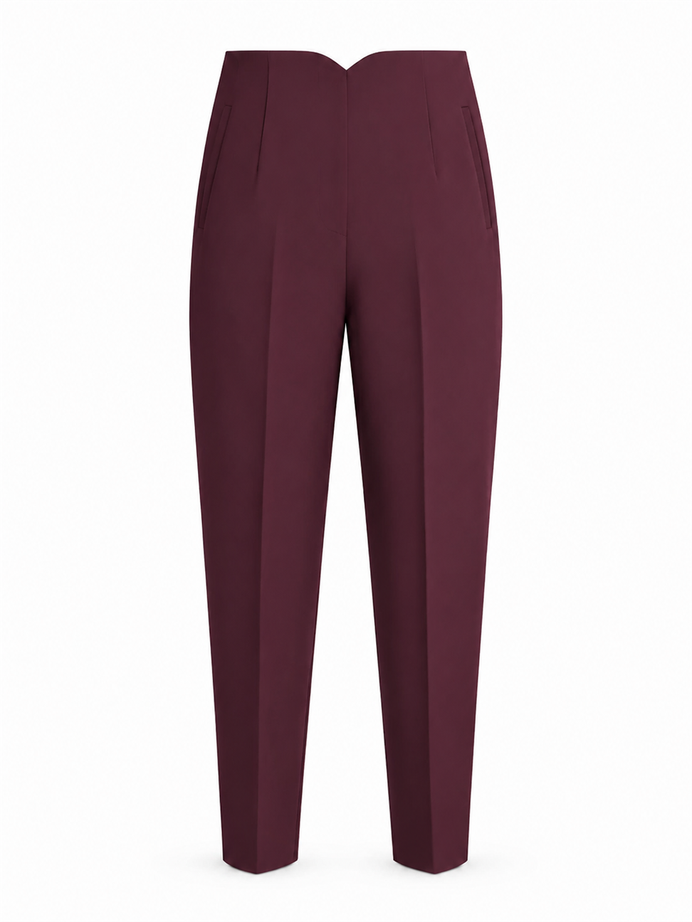 Arka Beli Tasarım Havuç Pantolon Bordo